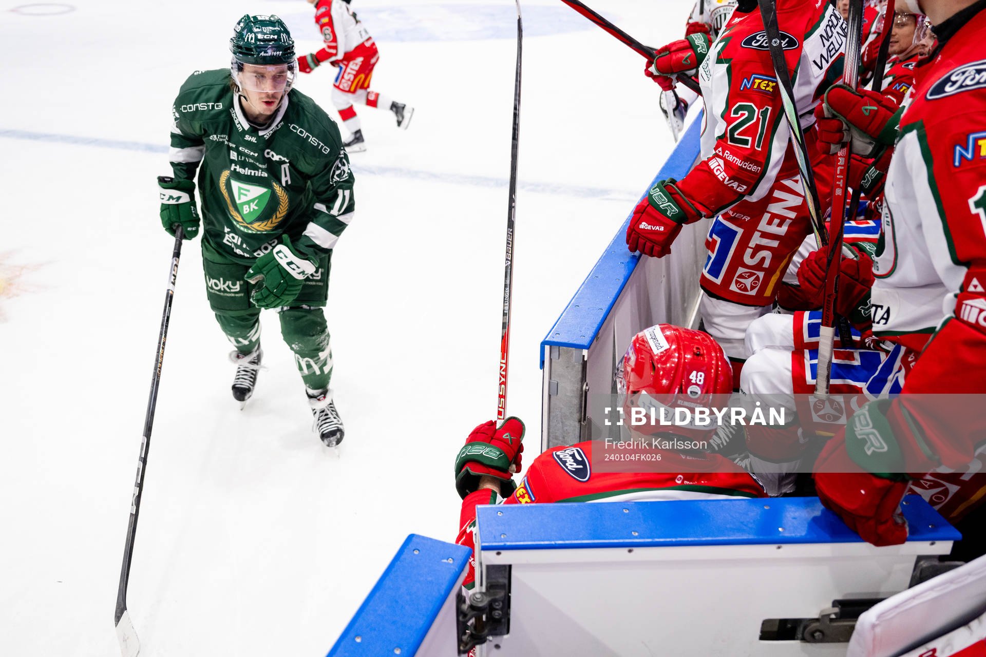 Färjestads Joakim Nygård och Frölundas Carl Klingberg