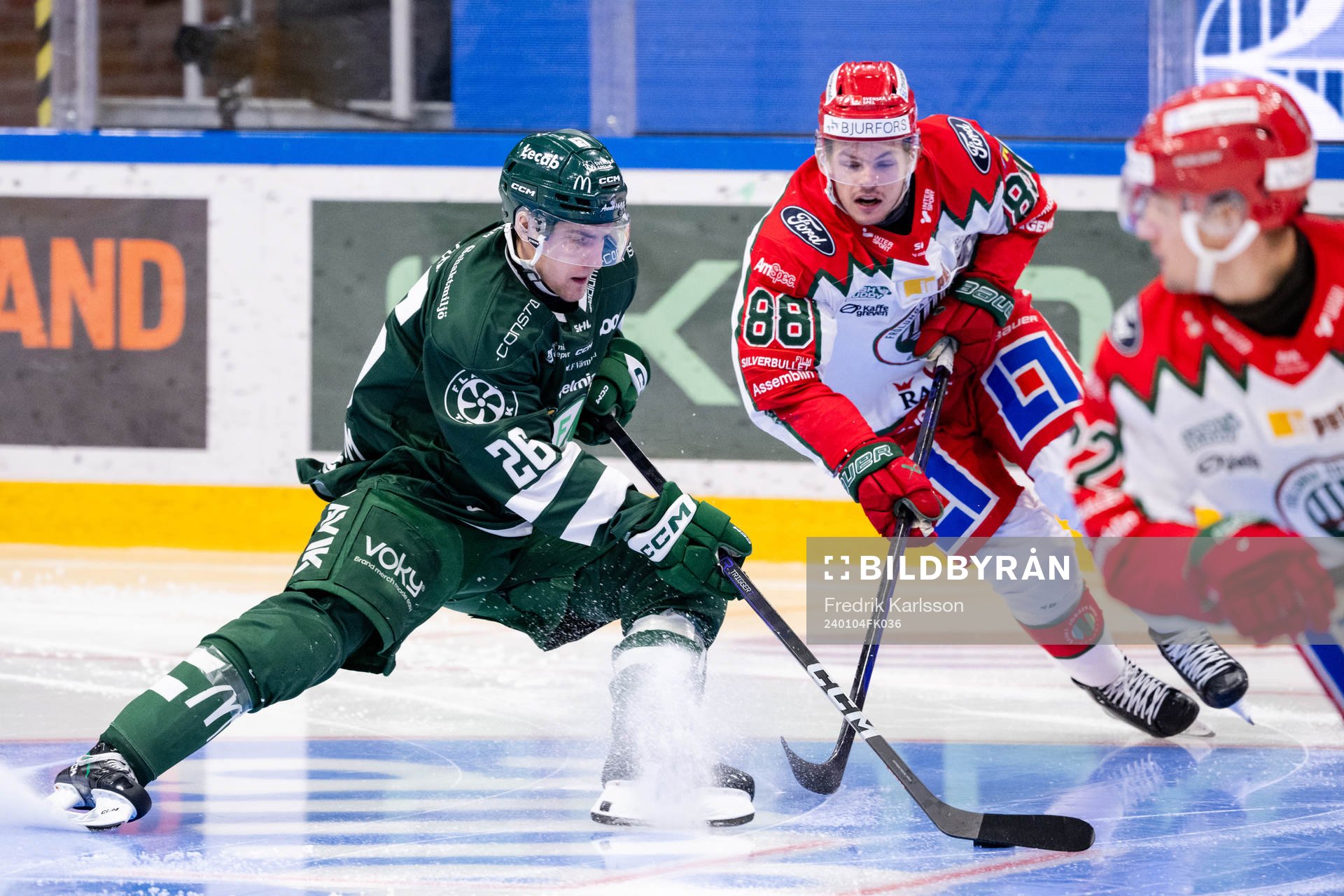 Färjestads Joel Nyström och Frölundas Malte Strömwall