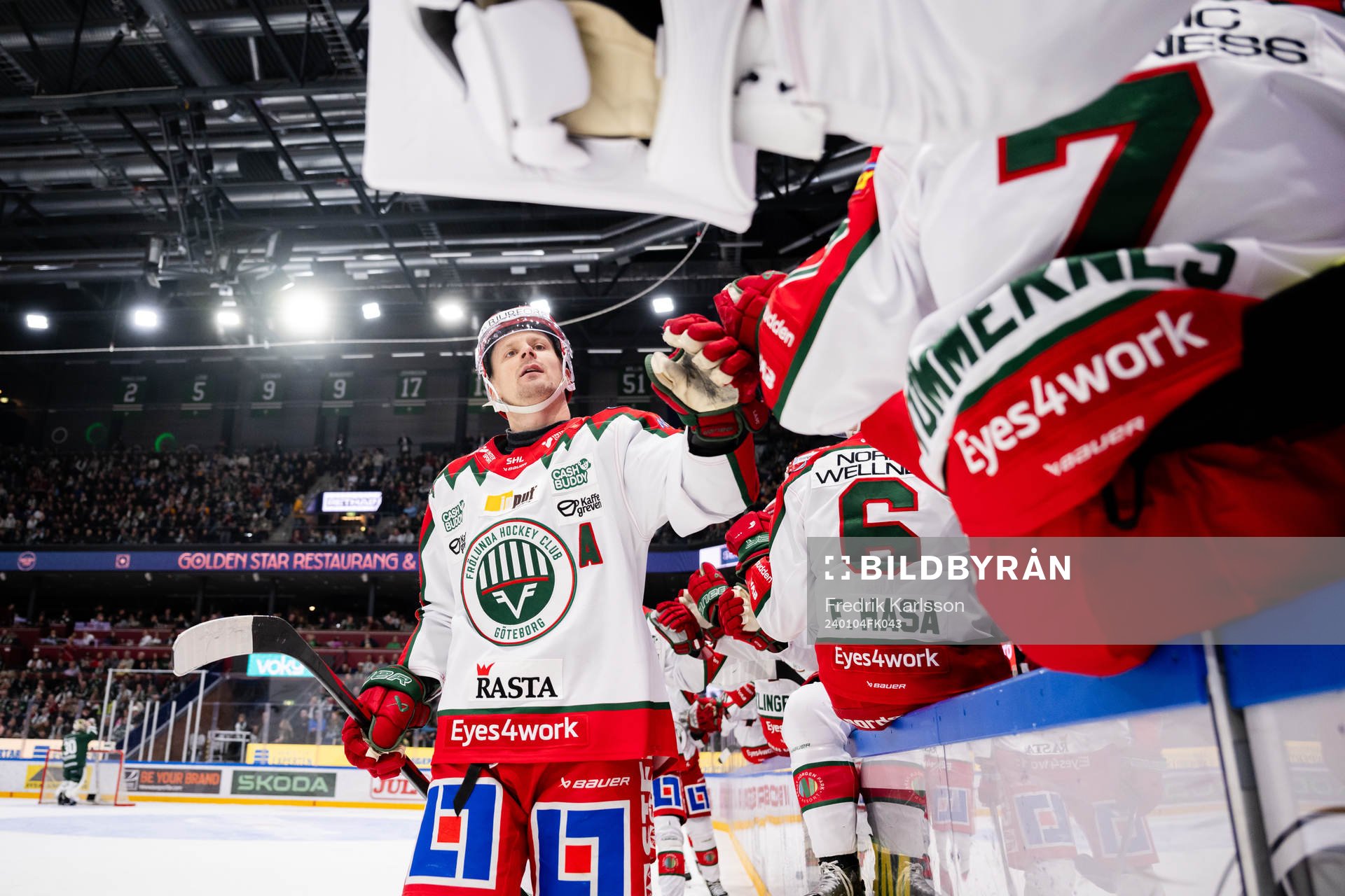 Frölundas Nicklas Lasu jublar