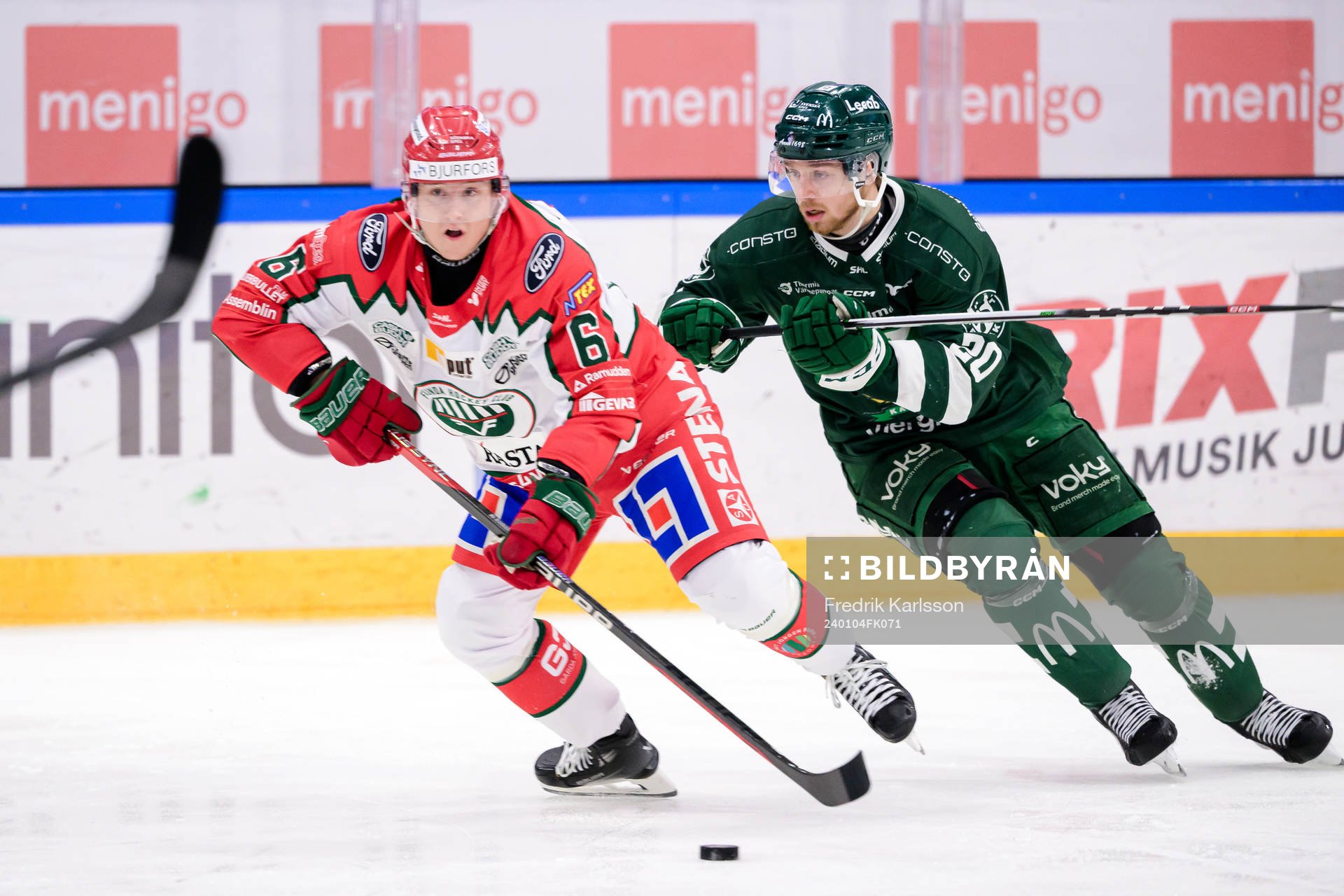 Frölundas Filip Hasa och Färjestads Marcus Westfält