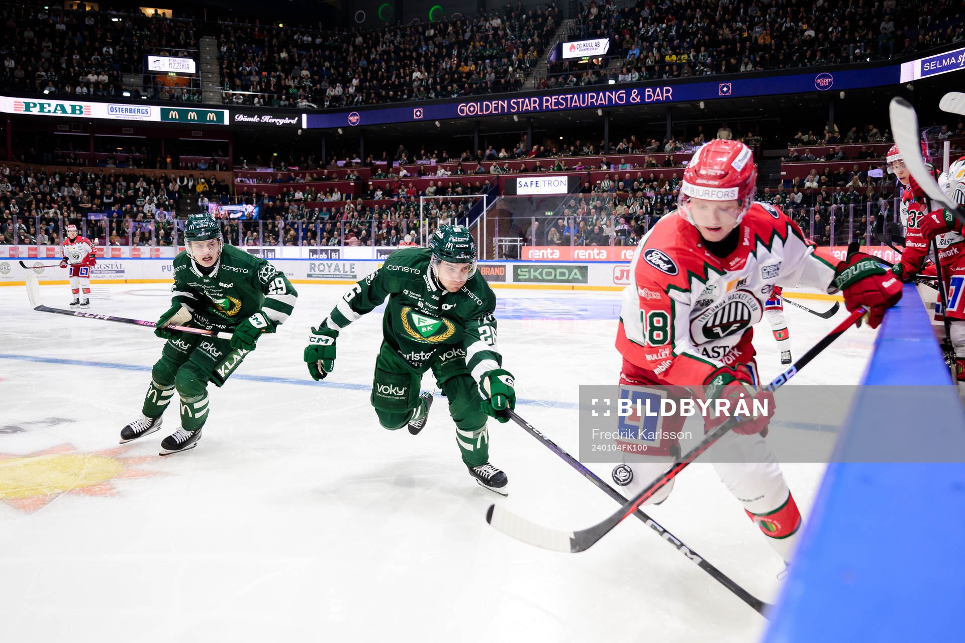 Färjestads Joel Nyström och Frölundas Carl Klingberg