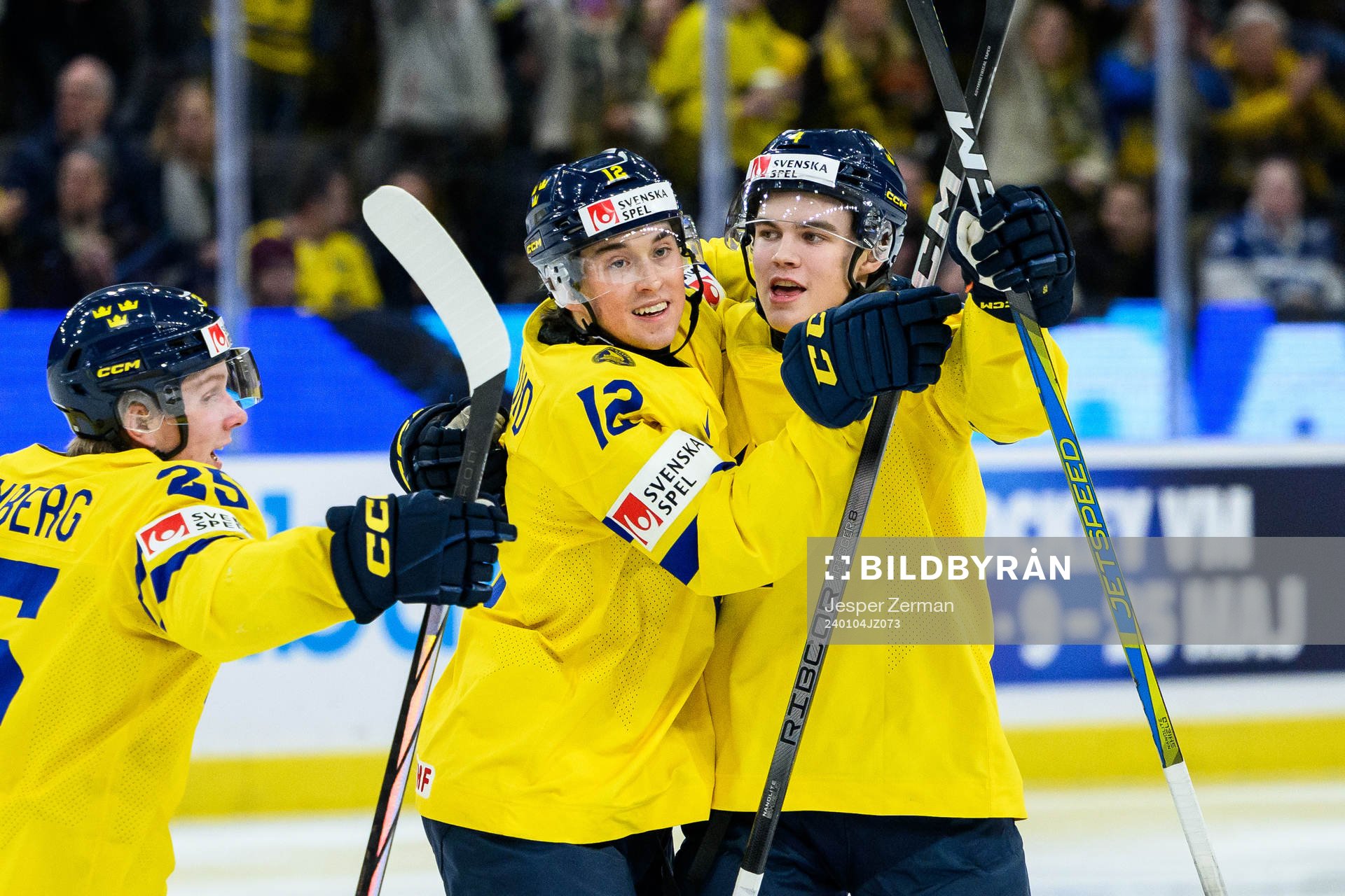 Axel Sandin-Pellikka, Otto Stenberg and Noah Östlund  of