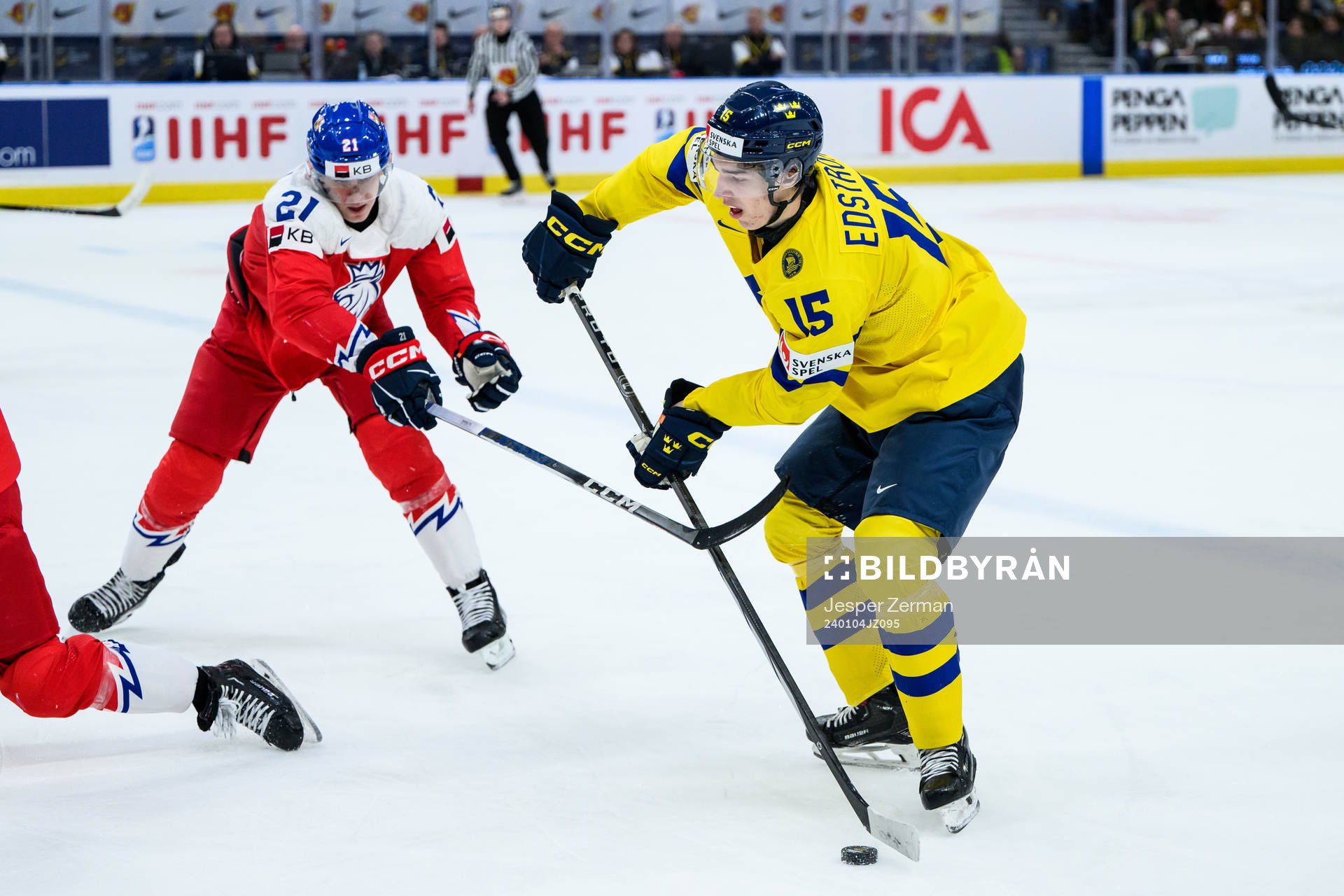Jakub Stancl of Czech Republic and David Edstrom of Sweden