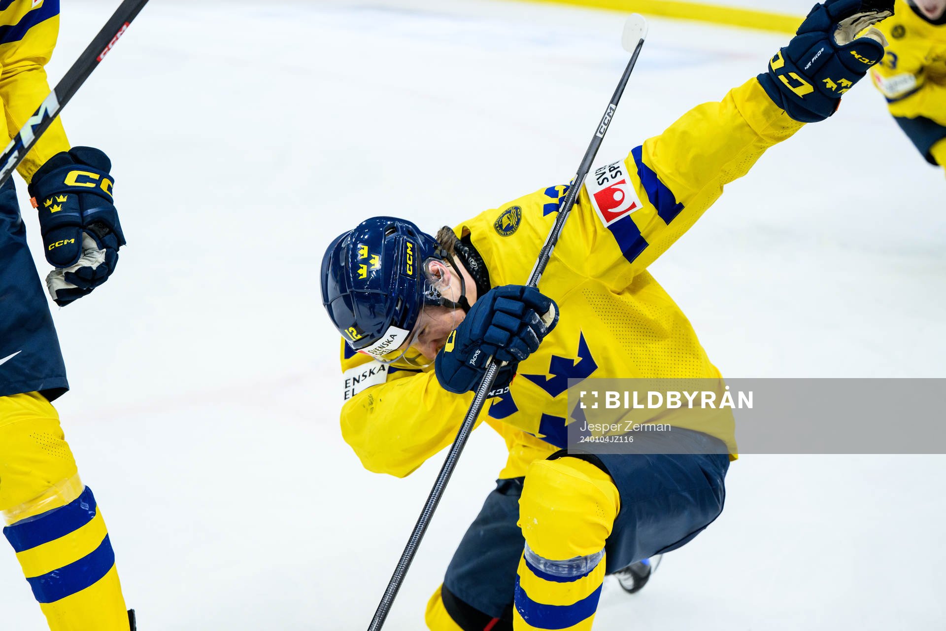 Noah Östlund of Sweden celebrates the 4-2 goal