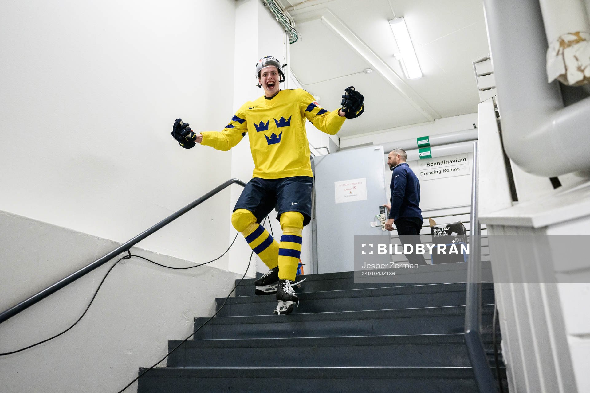 Anton Johansson of Sweden celebrates