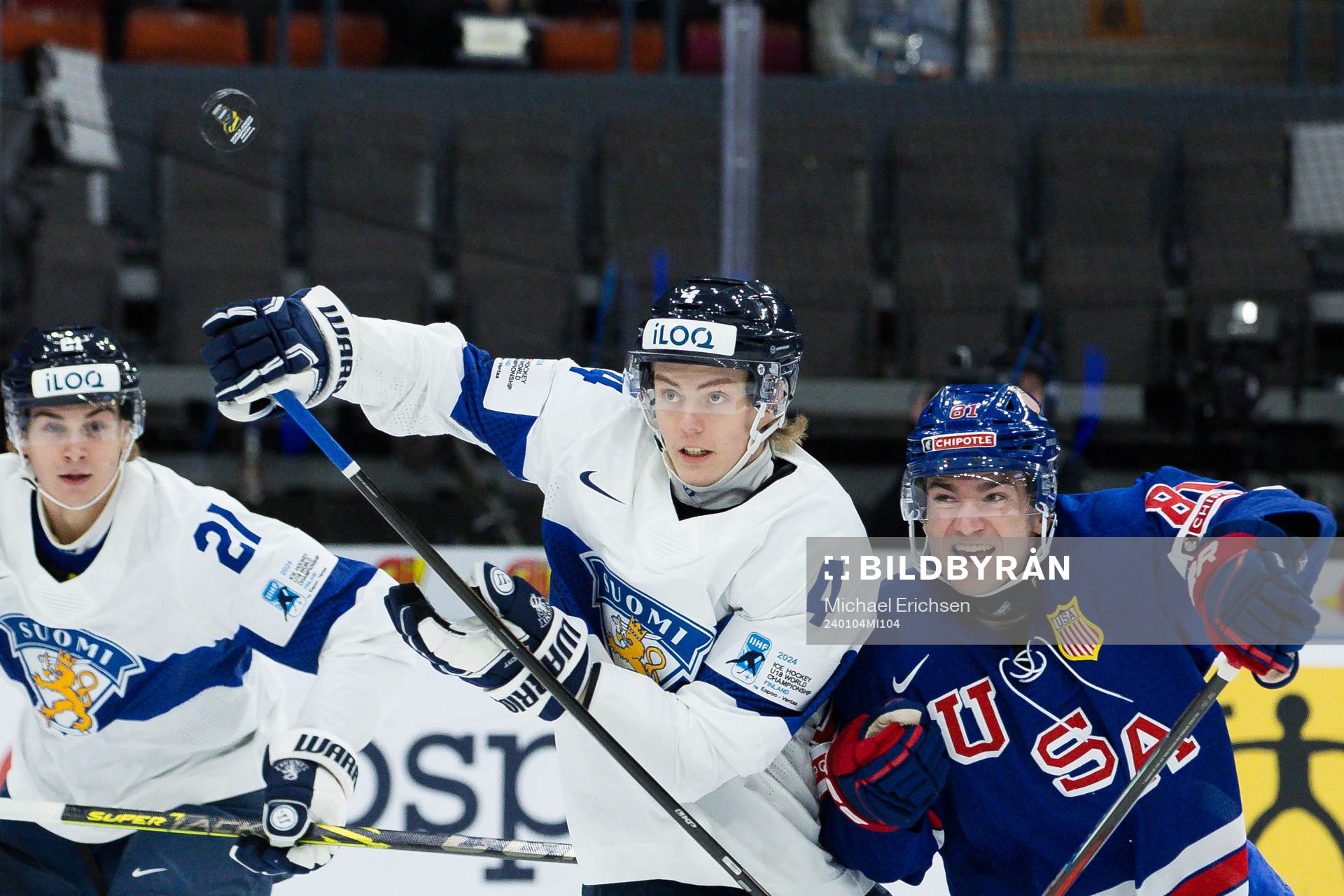 Arttu Karki of Finland and Jimmy Snuggerud of USA