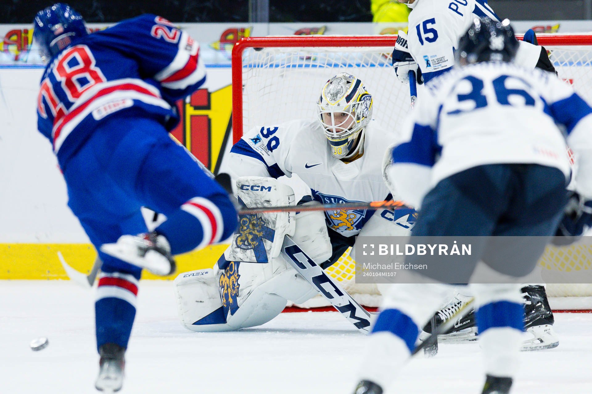 Goaltender Niklas Kokko of Finland