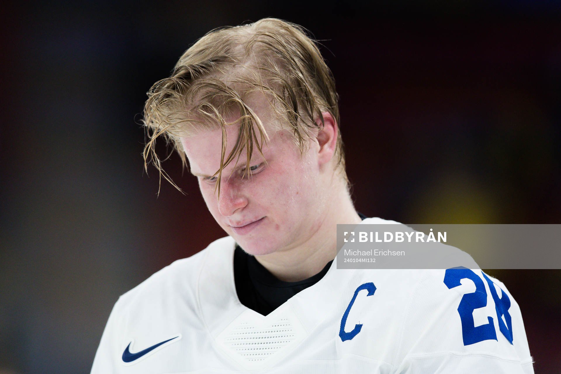 Jere Lassila of Finland looks dejected