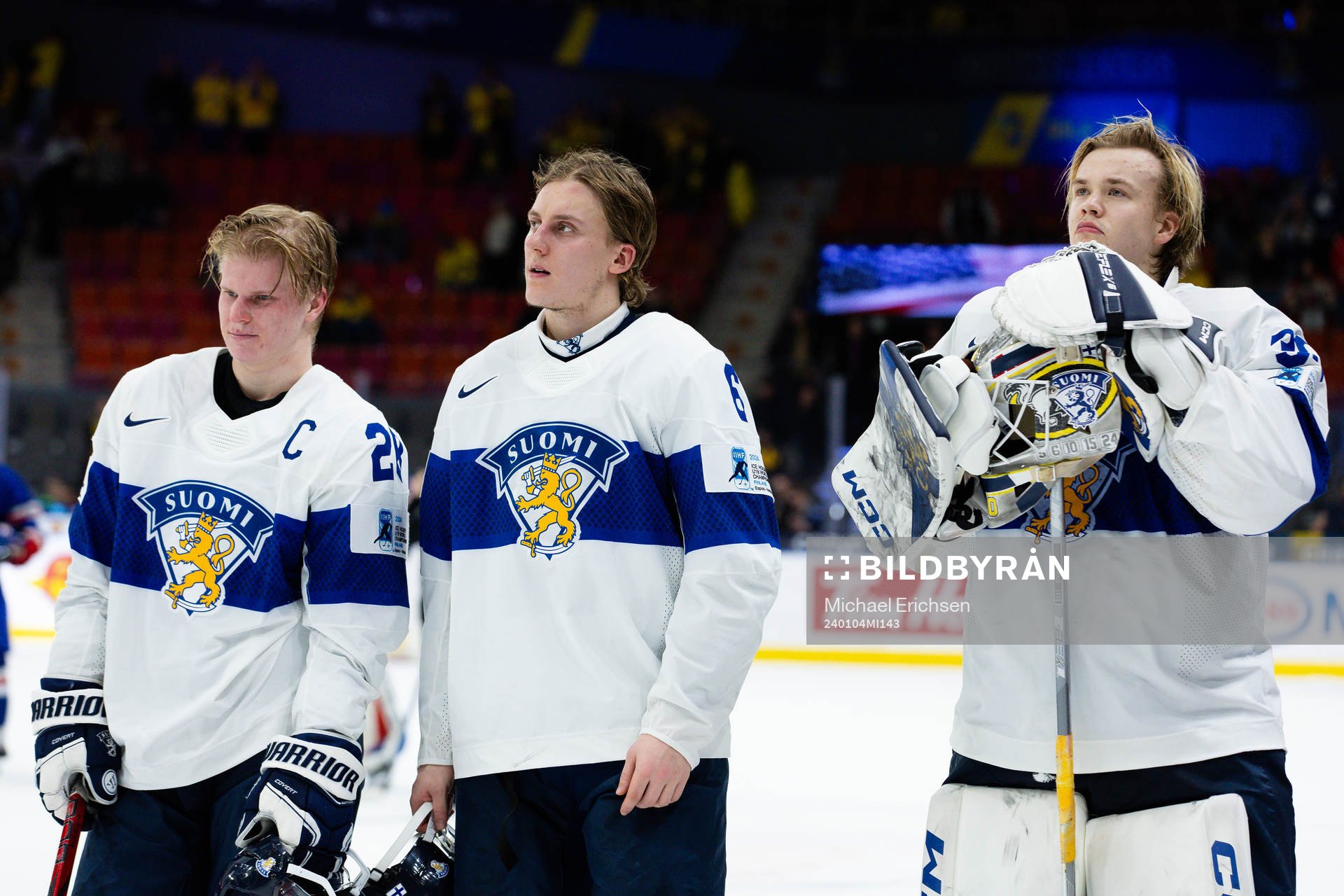 Jere Lassila, Kasper Kulonummi and goaltender Niklas Kokko