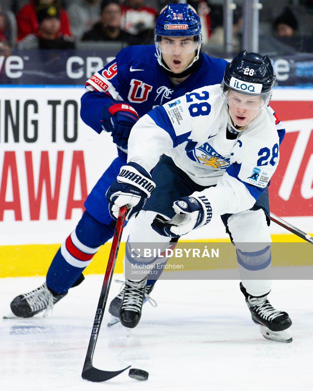 Cutter Gauthier of USA and Jere Lassila of Finland