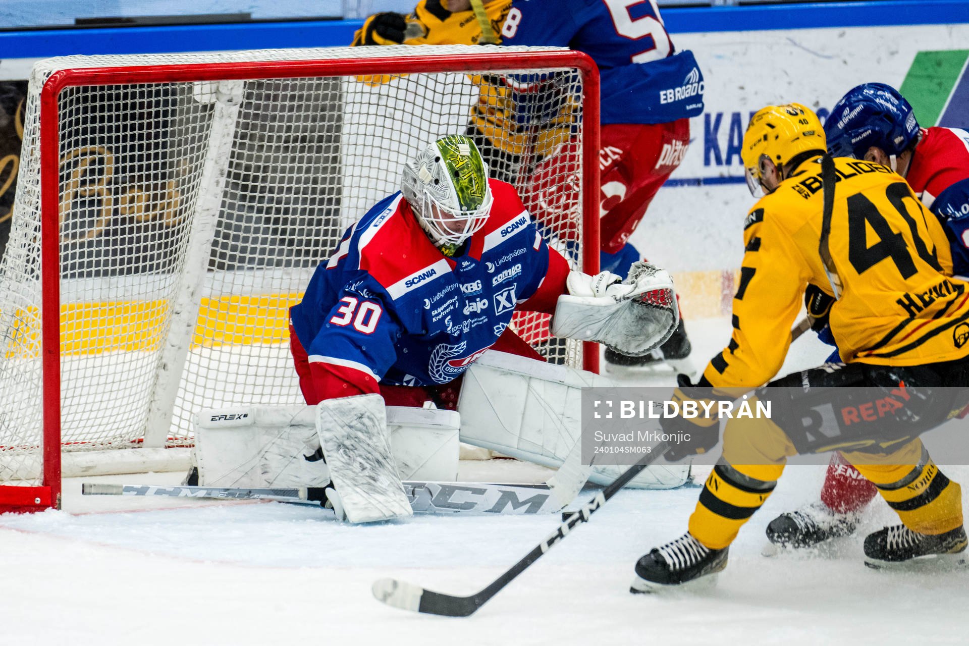 Oskarshamns målvakt Niklas Lundström och Skellefteås