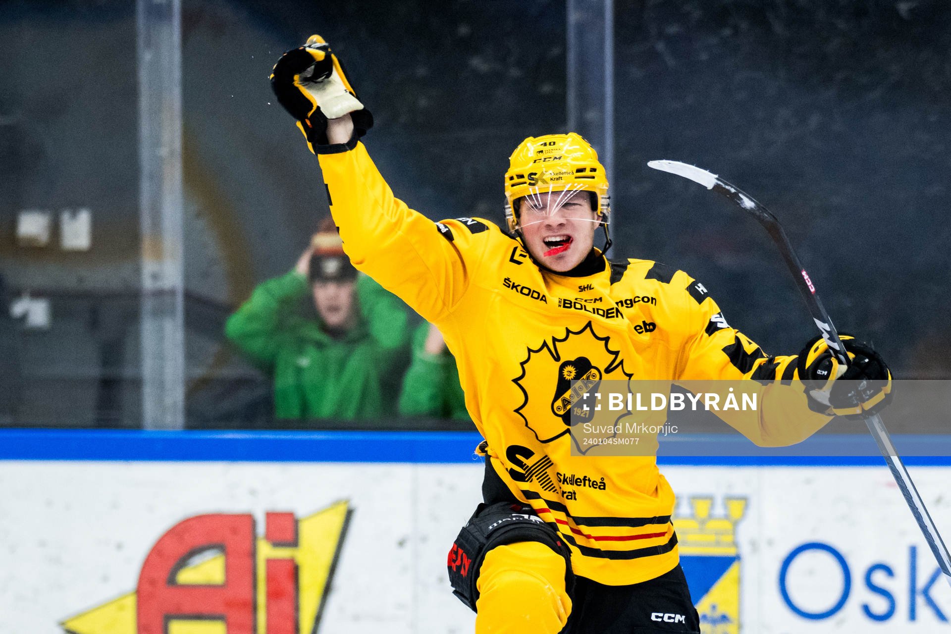 Skellefteås Anton Heikkinen jublar