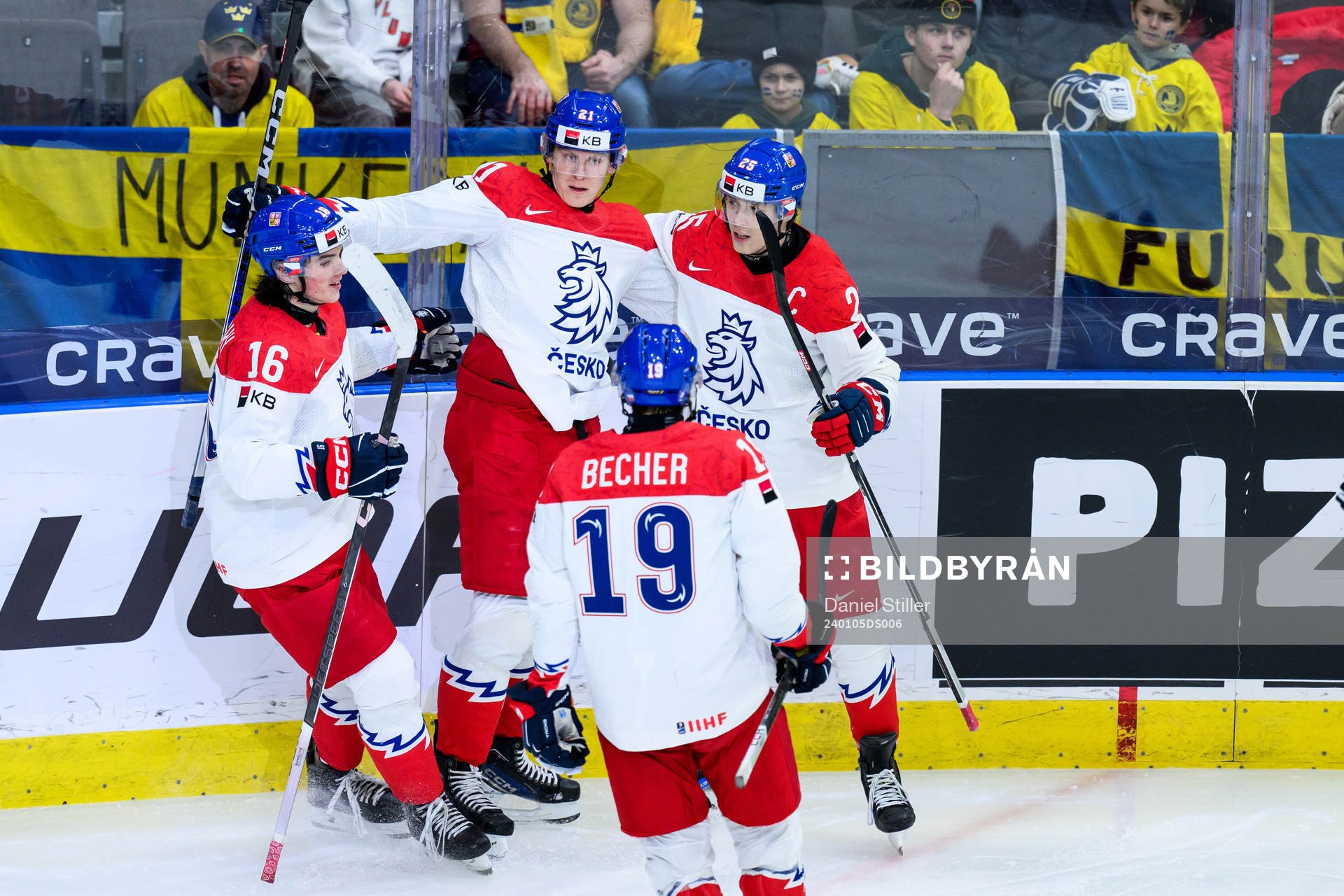 Jakub Stancl of Czech Republic celebrates the 2-2 goal