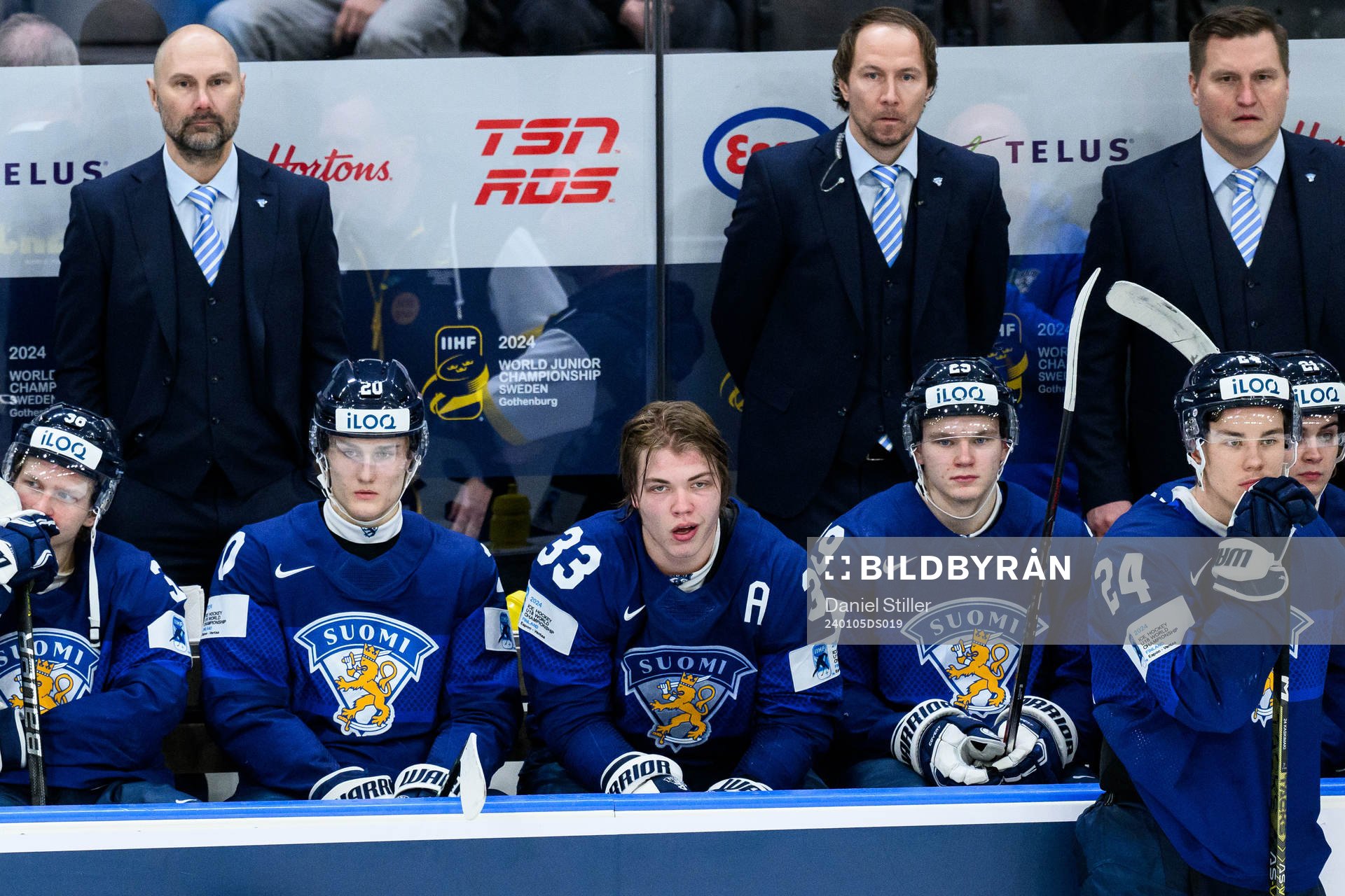 Jani Nyman of Finland looks dejected