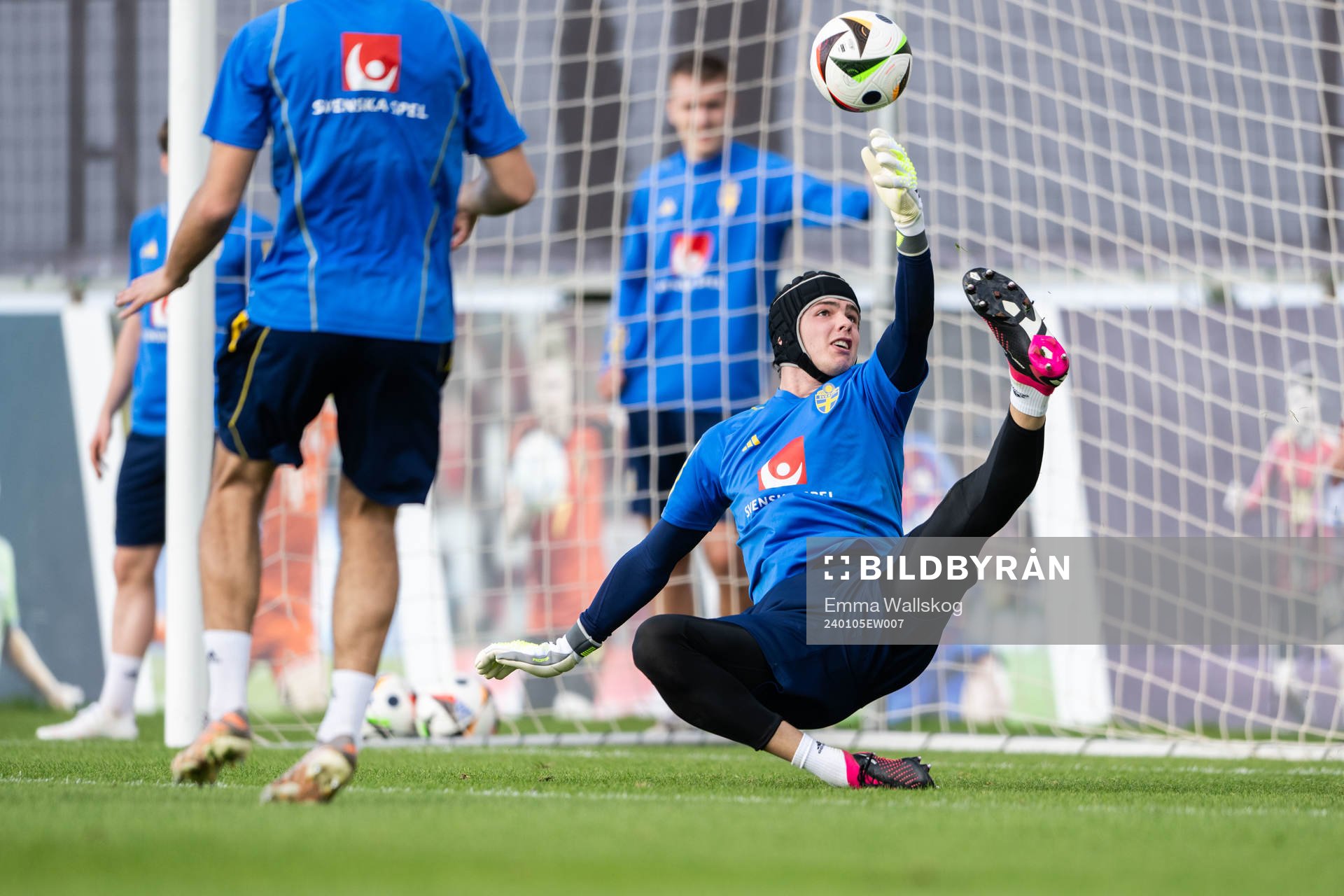 Goalkeeper Jacob Widell Zetterström of the Swedish men's