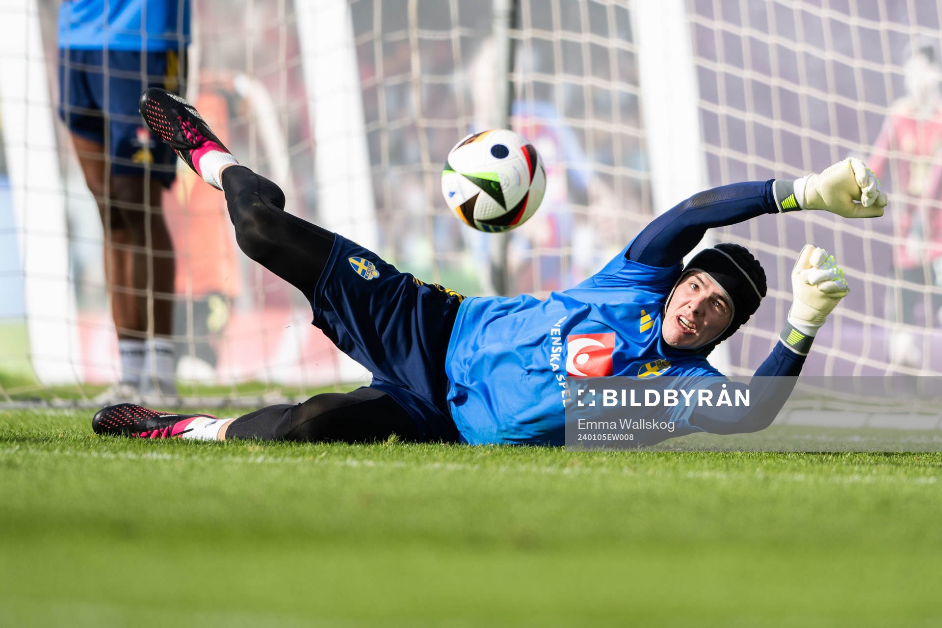 Goalkeeper Jacob Widell Zetterström of the Swedish men's