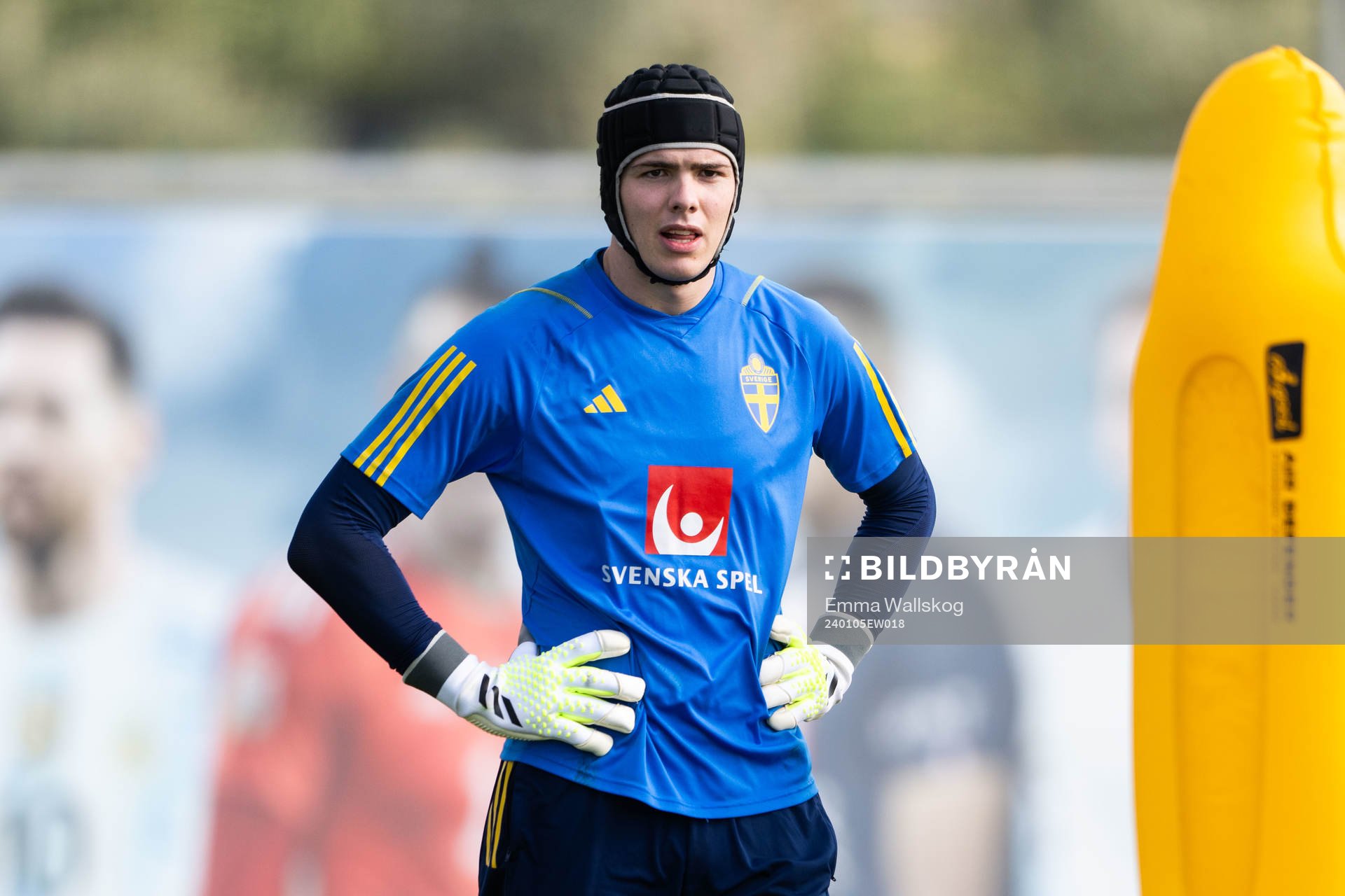 Goalkeeper Jacob Widell Zetterström of the Swedish men's