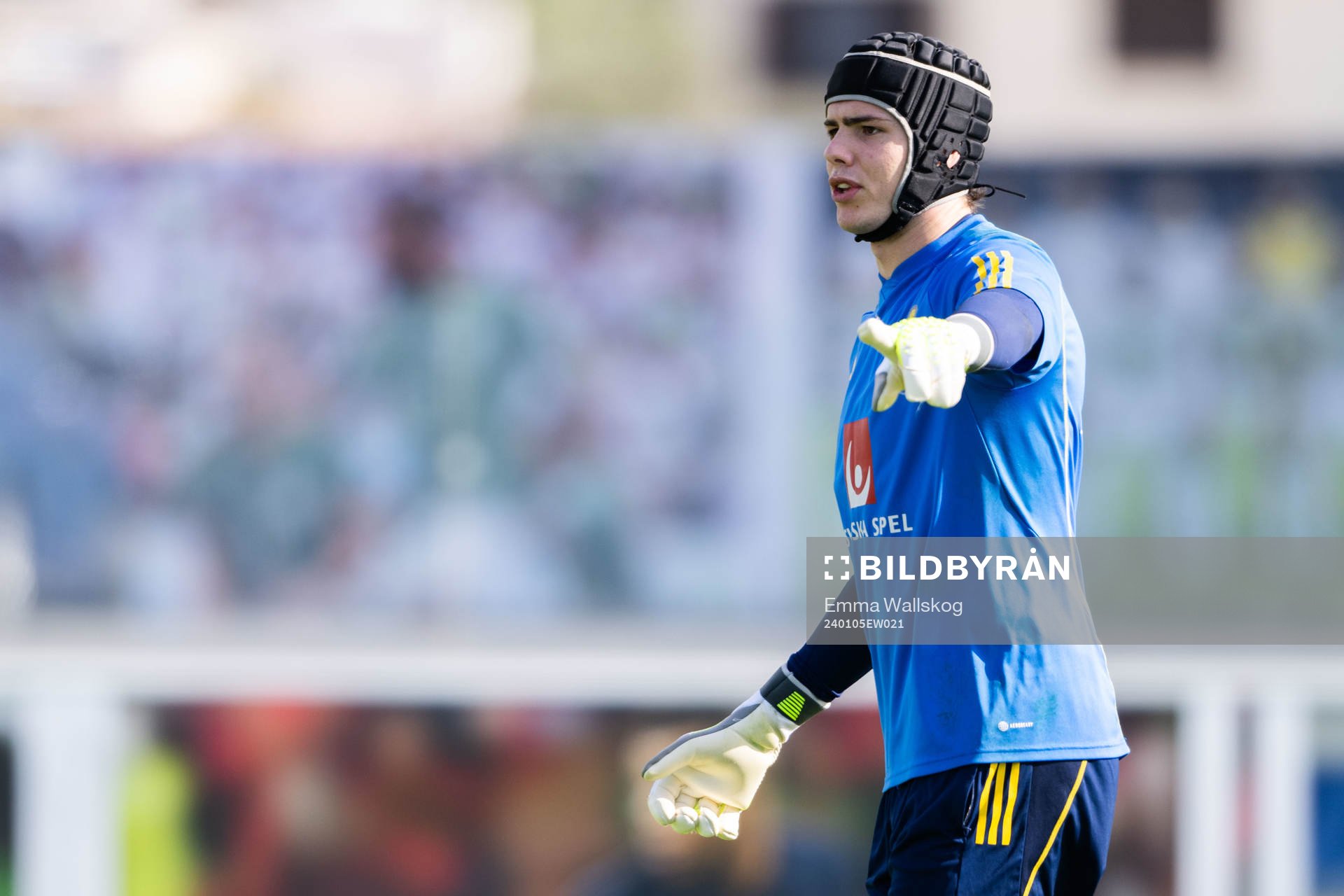 Goalkeeper Jacob Widell Zetterström of the Swedish men's