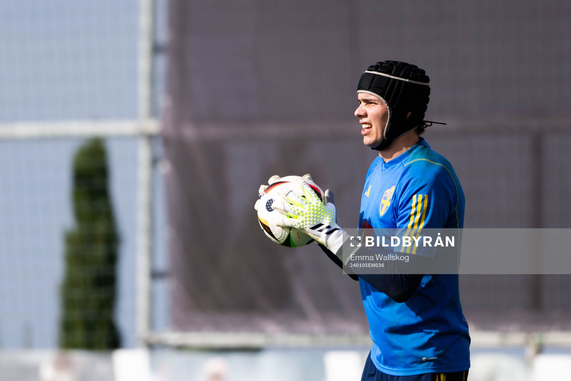Goalkeeper Jacob Widell Zetterström of the Swedish men's