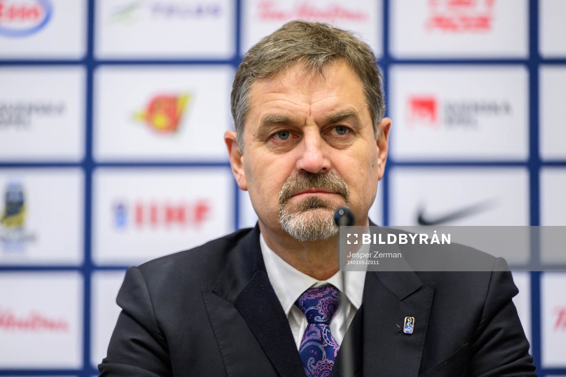 Petr Briza, Senior Vice-President at IIHF, at a press