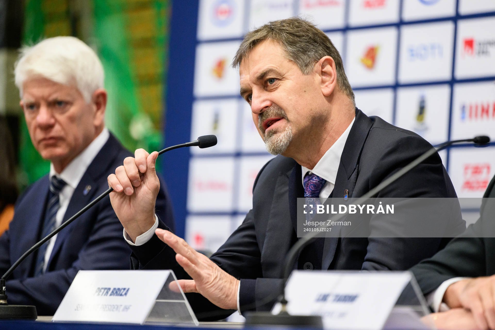 Petr Briza, Senior Vice-President at IIHF, at a press