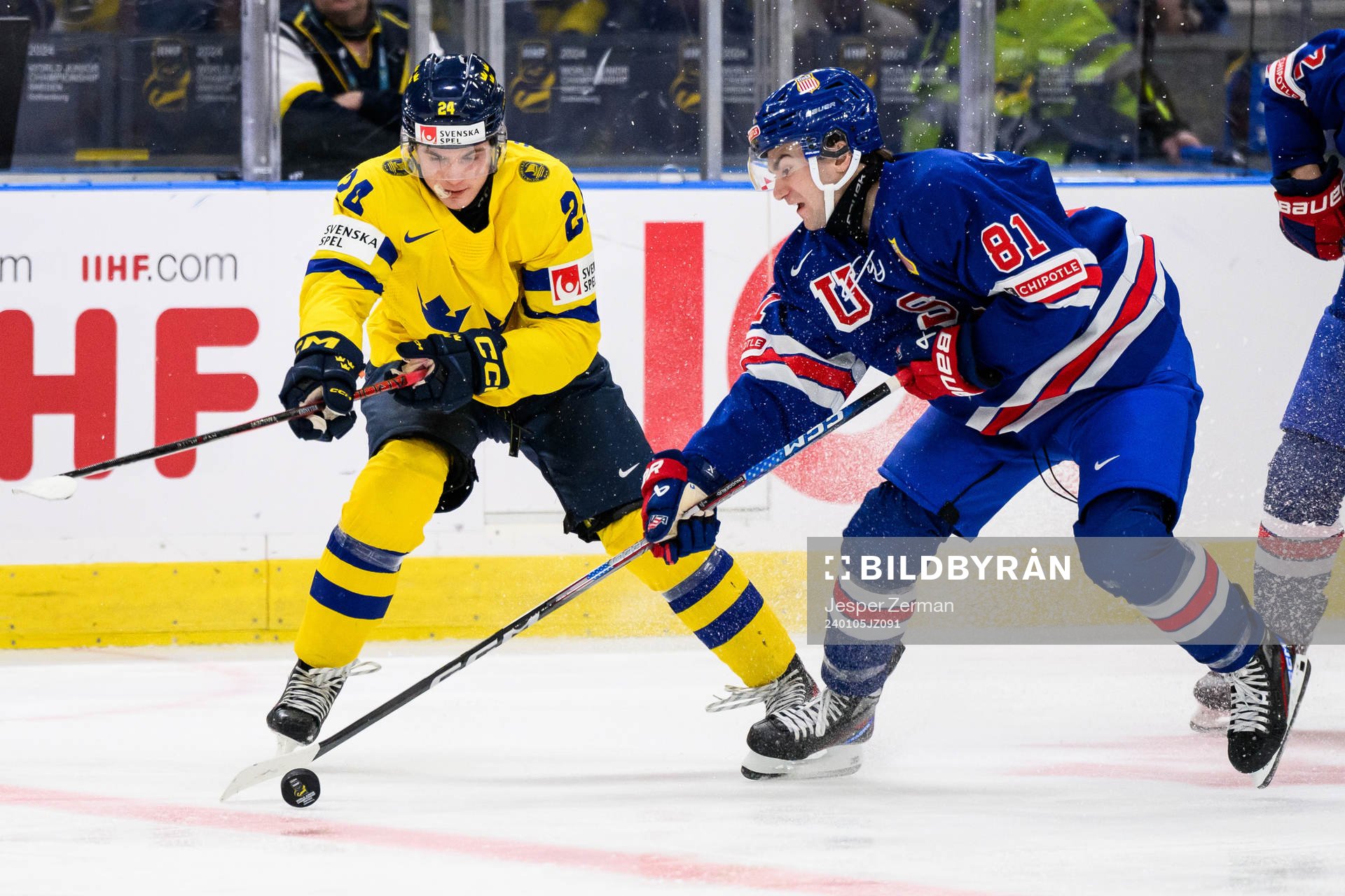 Tom Willander of Sweden and Jimmy Snuggerud of USA