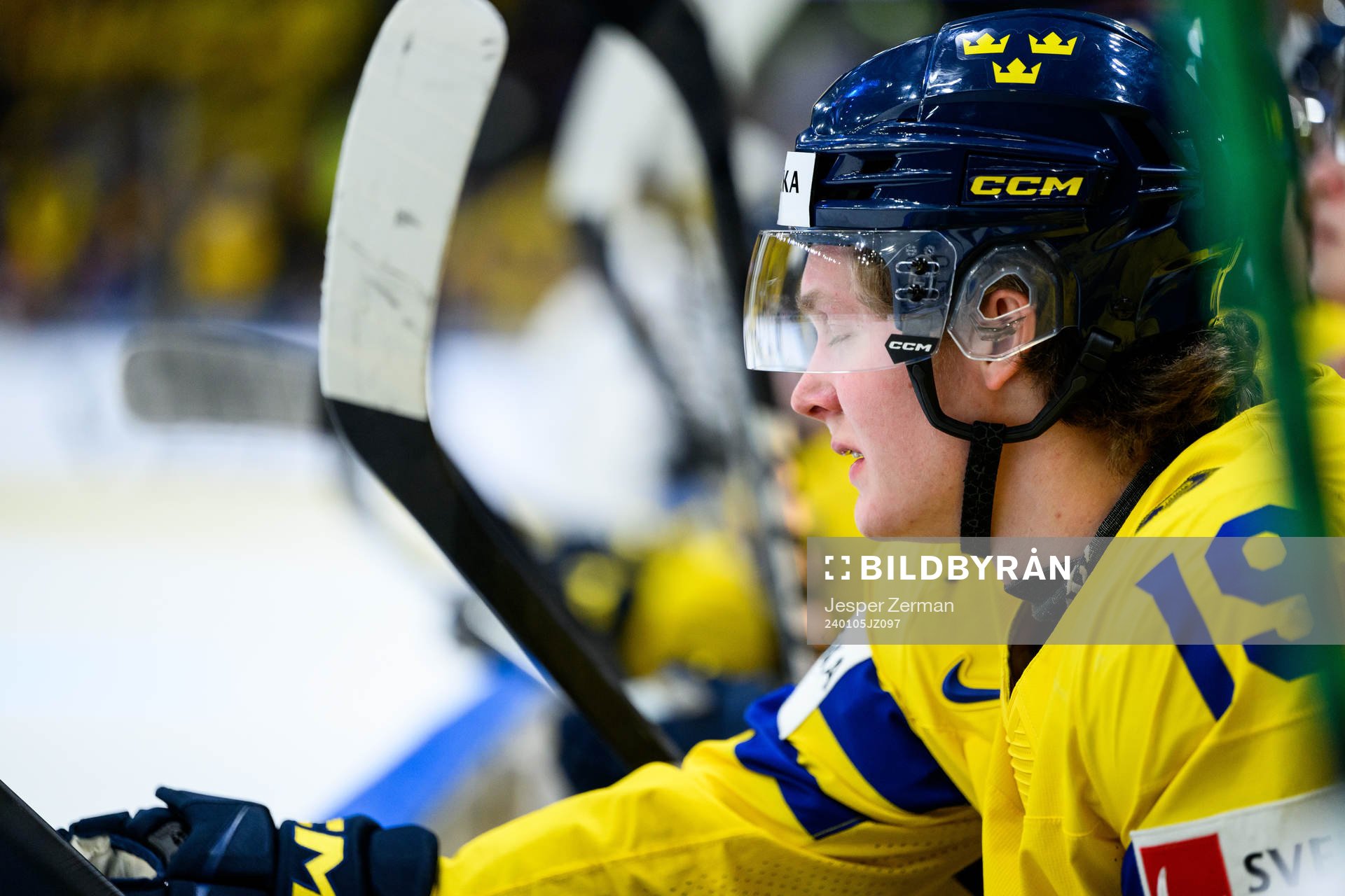 Rasmus Rudslätt of Sweden looks dejected