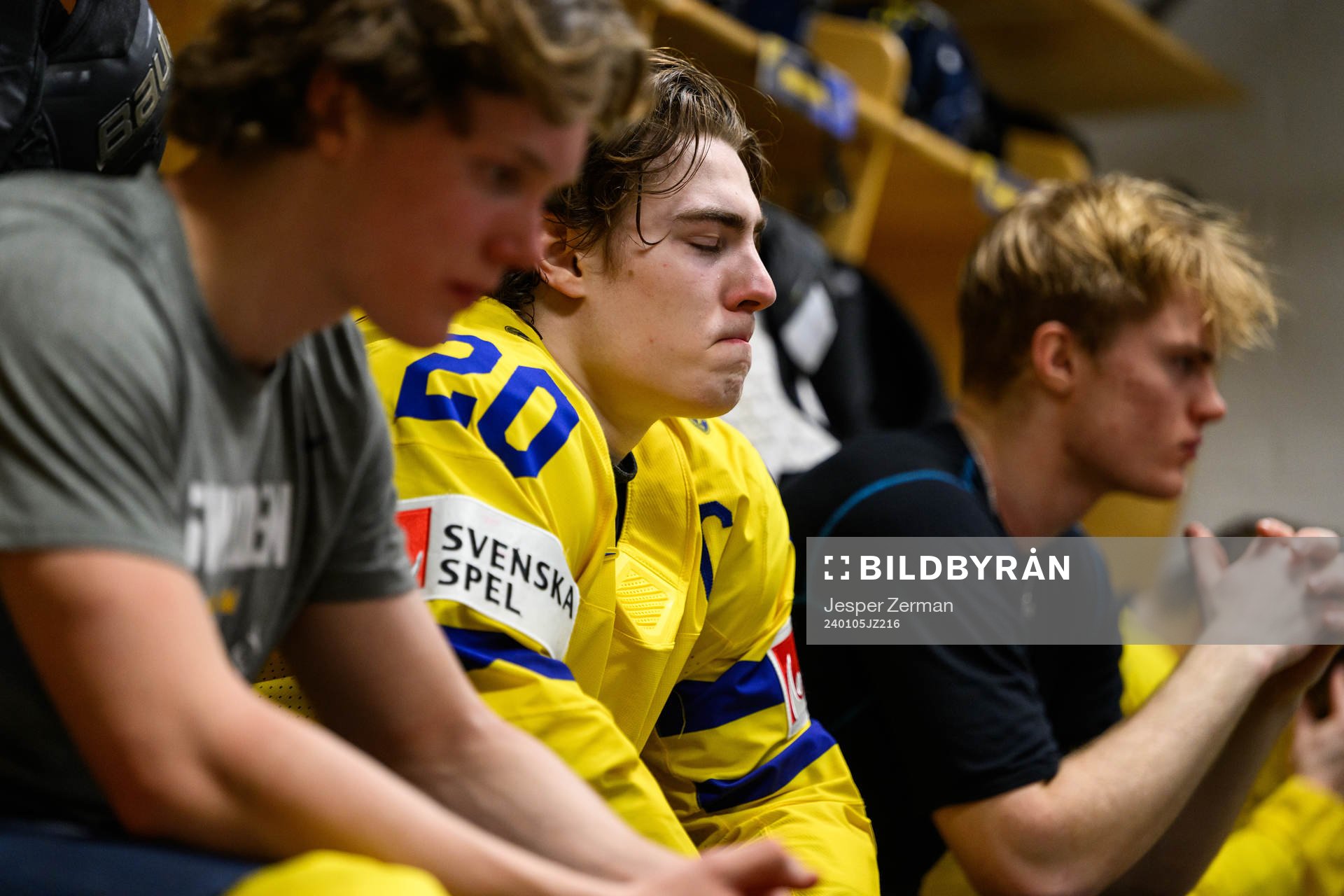Liam Öhgren of Sweden looks dejected