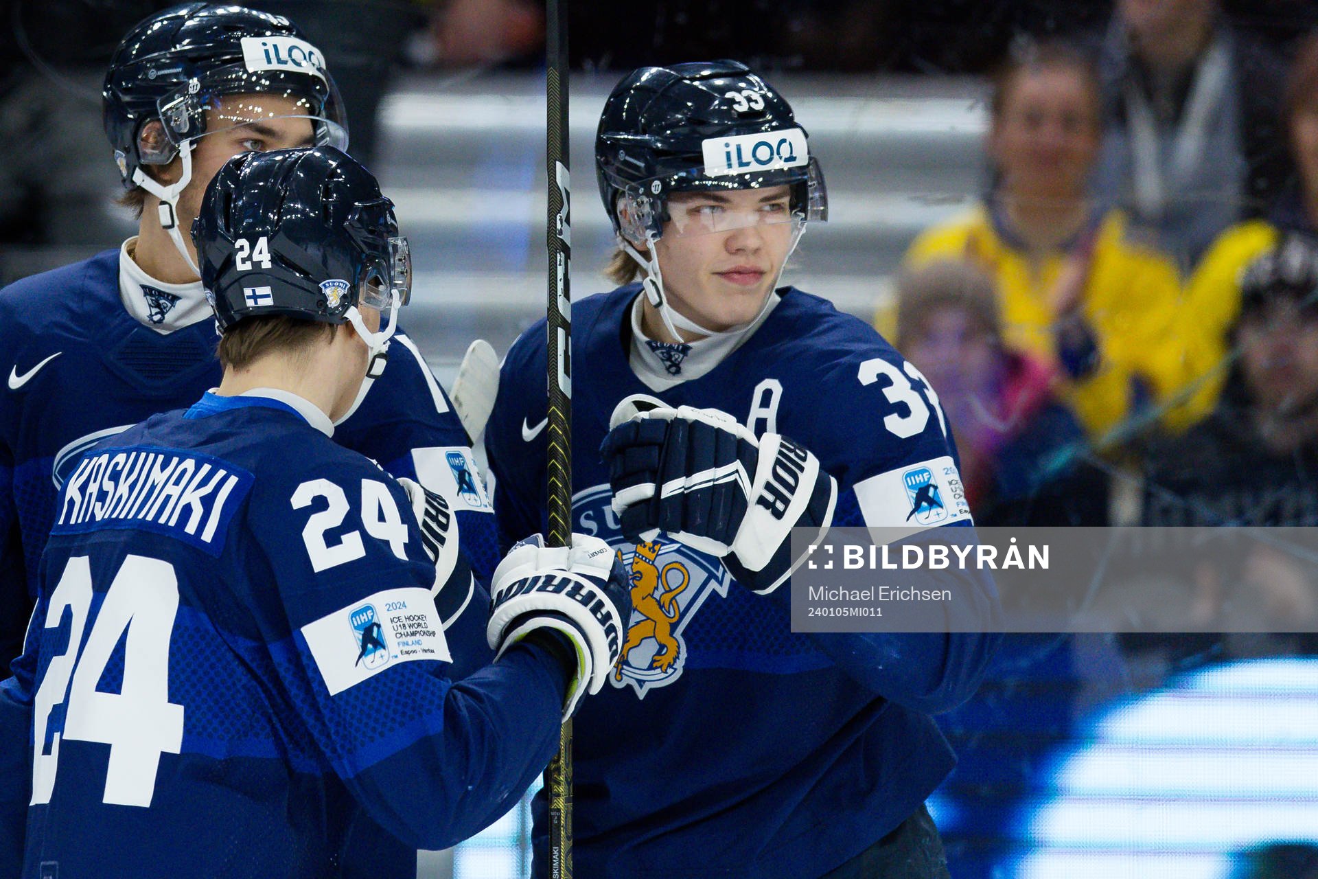 Jani Nyman of Finland celebrates the 0-2 goal