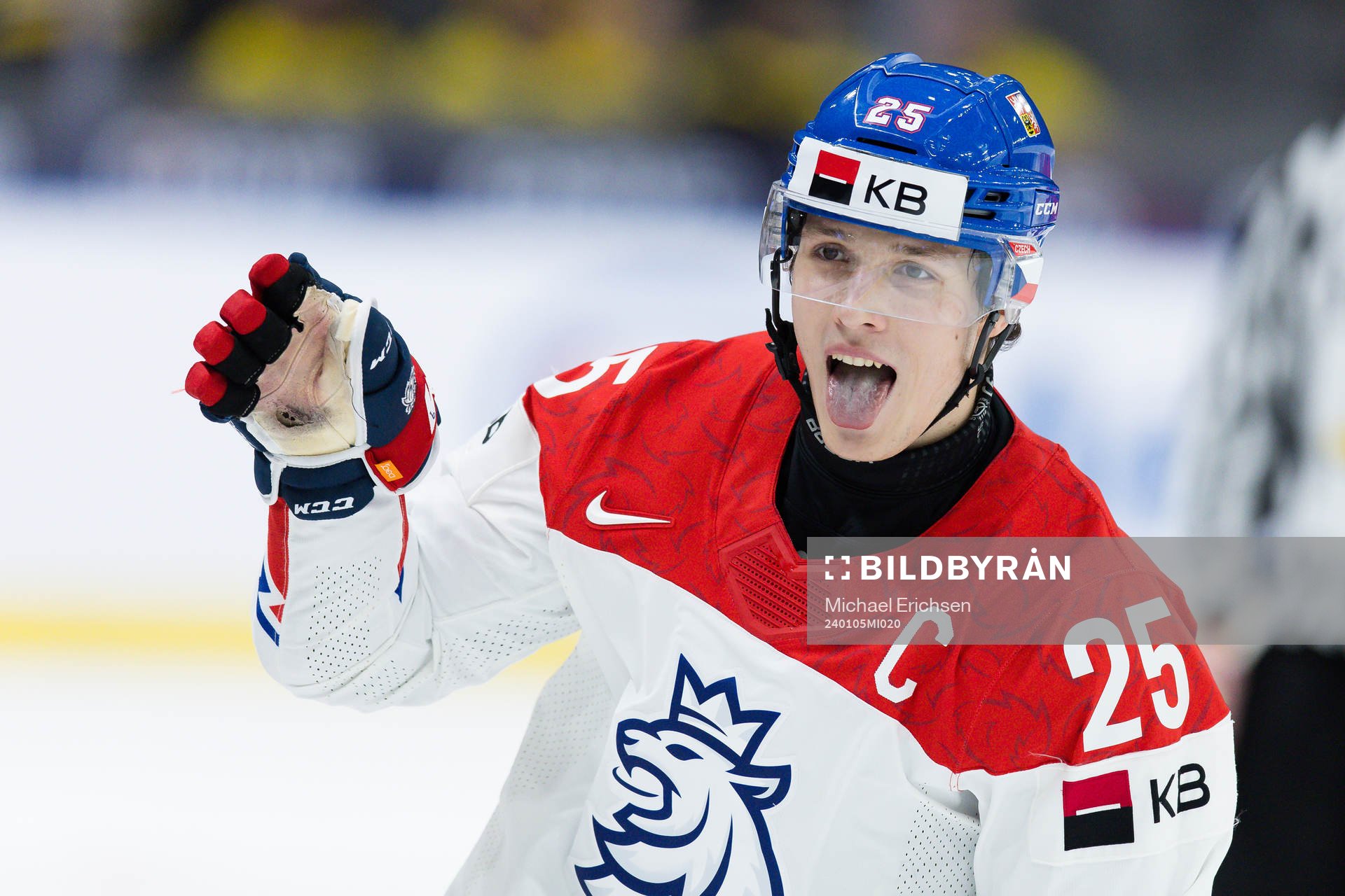 Jiri Kulich of Czech Republic celebrates the 1-2 goal