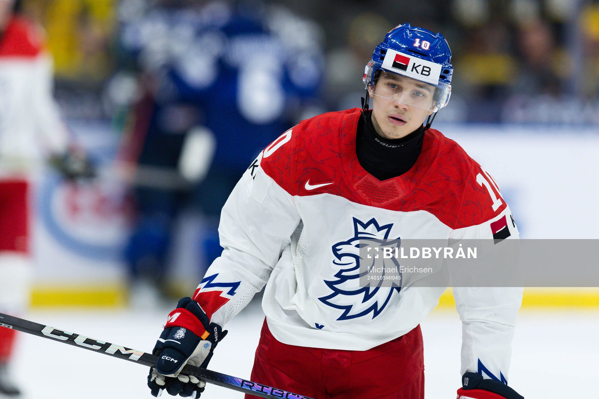 Adam Bares of Czech Republic looks dejected 2-5
