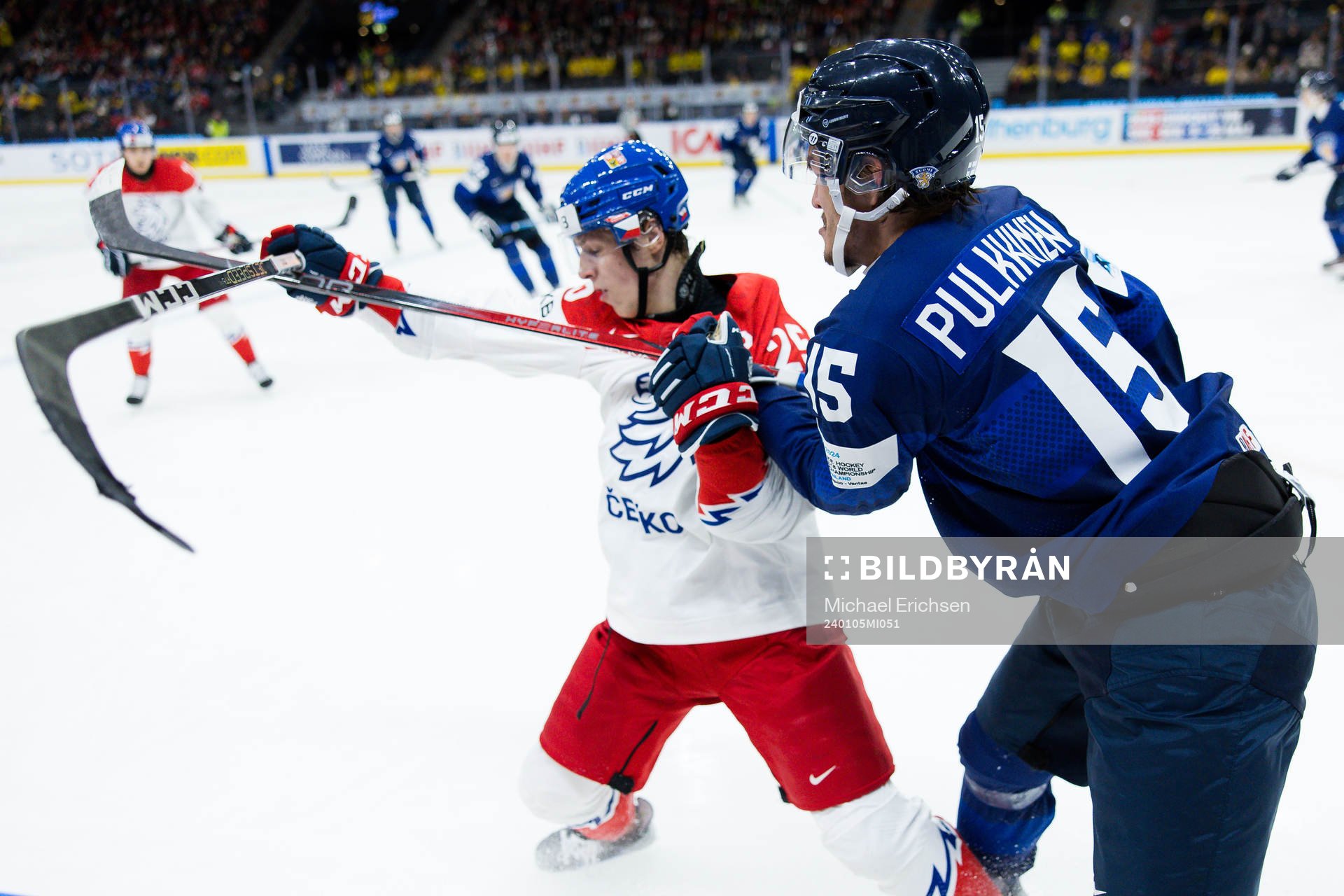 Jiri Kulich of Czech Republic and Jesse Pulkkinen of Finland