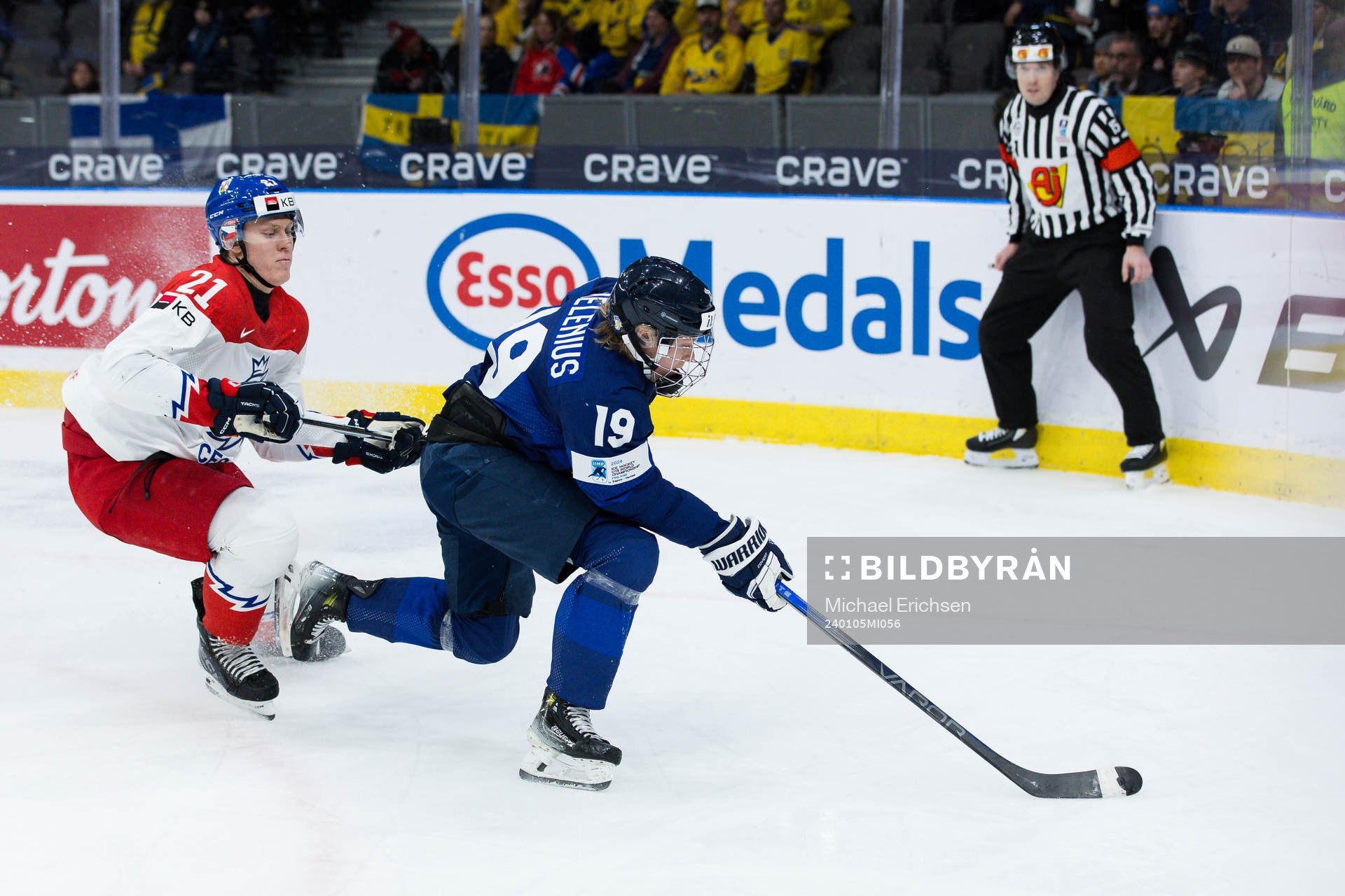 Jakub Stancl of Czech Republic and Konsta Helenius of