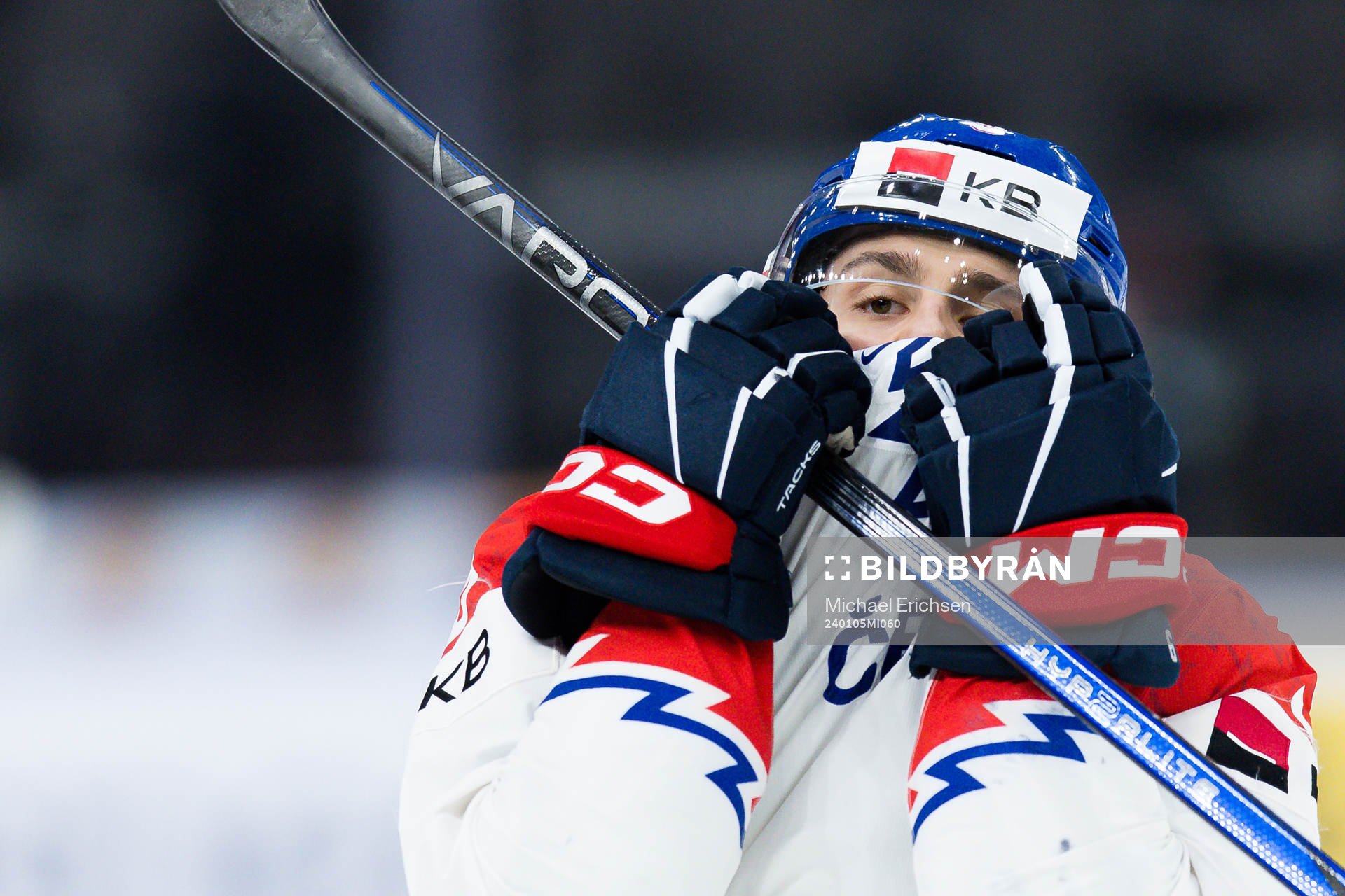 Tomas Hamara of Czech Republic celebrates the 6-5 goal