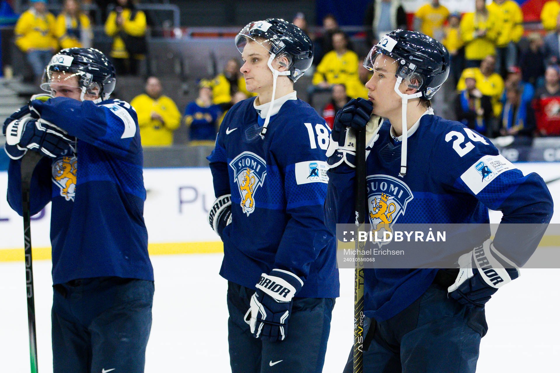 Oiva Keskinen of Finland looks dejected