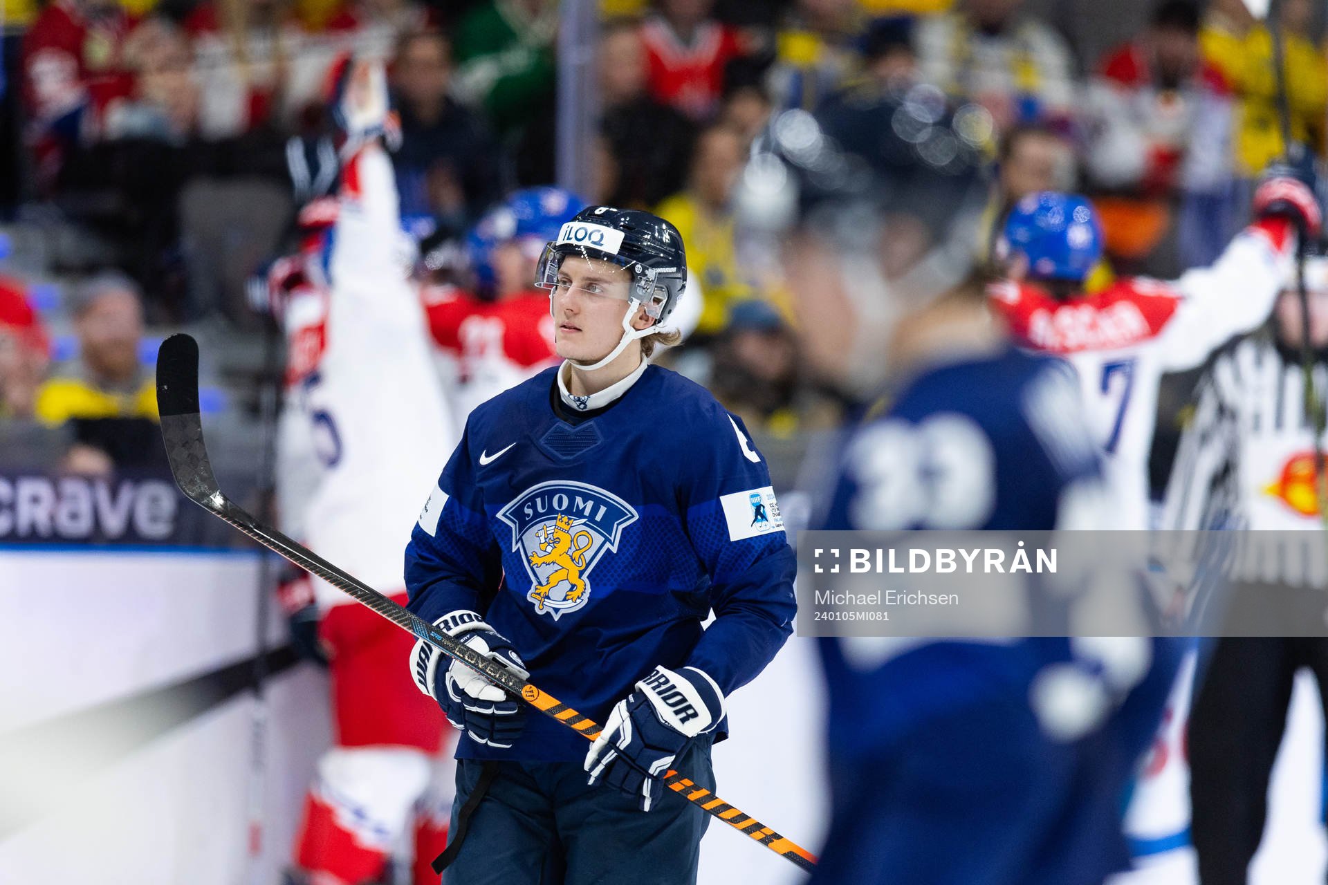 Kasper Kulonummi of Finland looks dejected