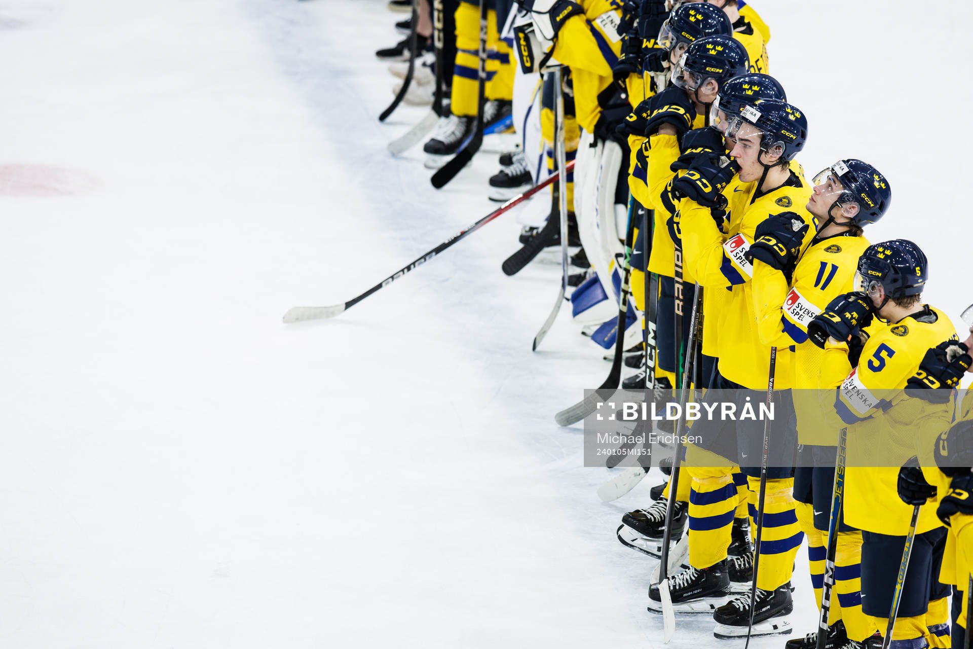 David Edstrom and Isac Born of Sweden look dejected