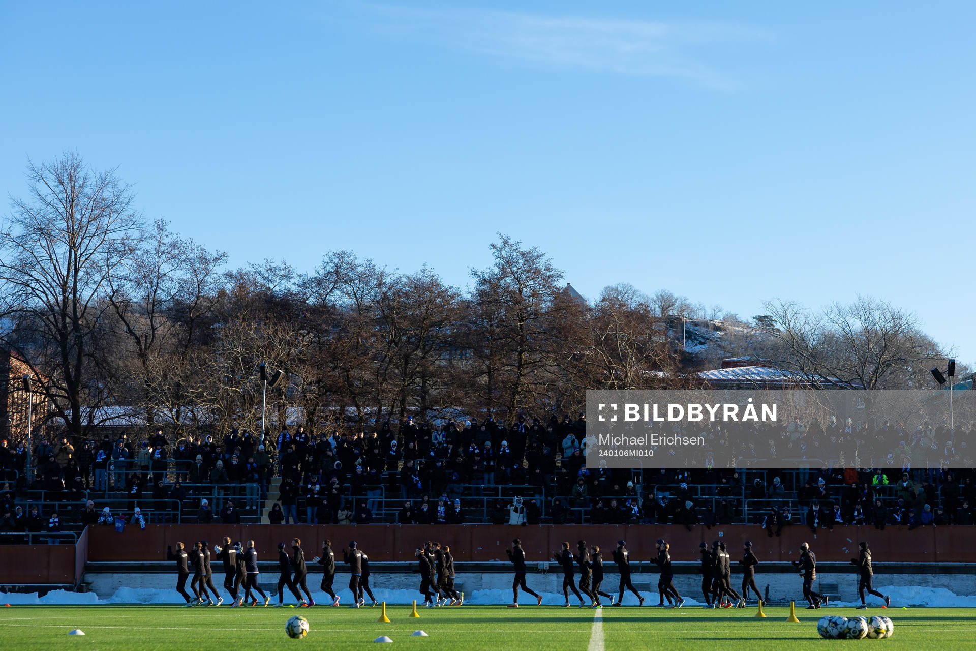 IFK Göteborgs spelare värmer upp