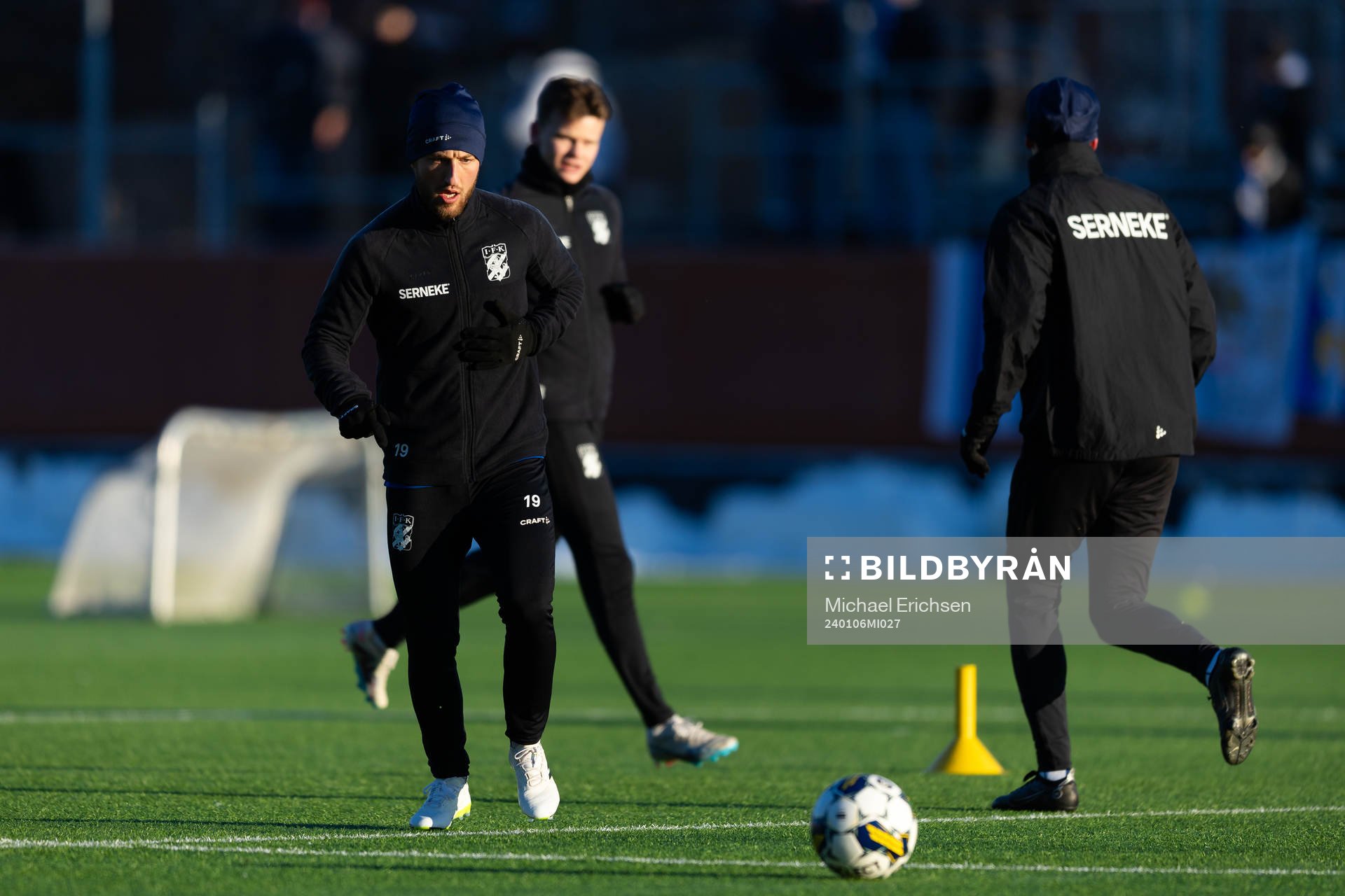 IFK Göteborgs Arbnor Mucolli under en träning med IFK Göteborg den 6 januari 2024 i Göteborg. 