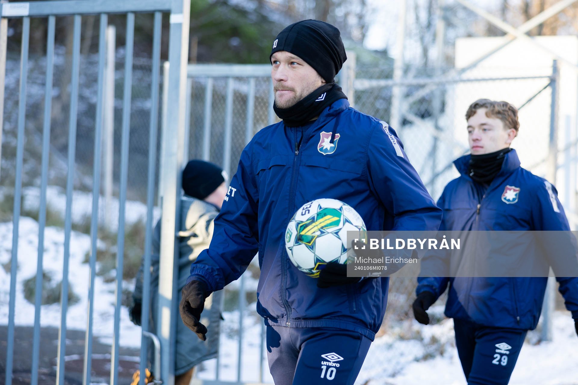 Örgrytes Nicklas Bärkroth innan en träning med Örgryte