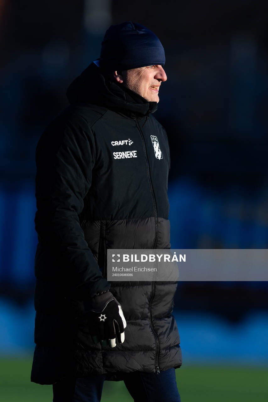 IFK Göteborgs fotbollsutvecklare Magnus Edlund under en träning med IFK Göteborg den 6 januari 2024 i Göteborg. 