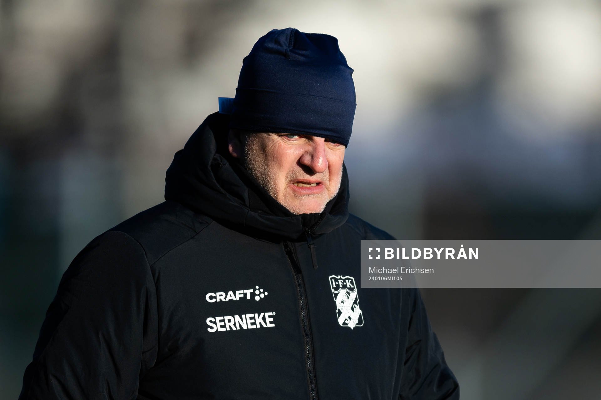 IFK Göteborgs fotbollsutvecklare Magnus Edlund under en träning med IFK Göteborg den 6 januari 2024 i Göteborg. 