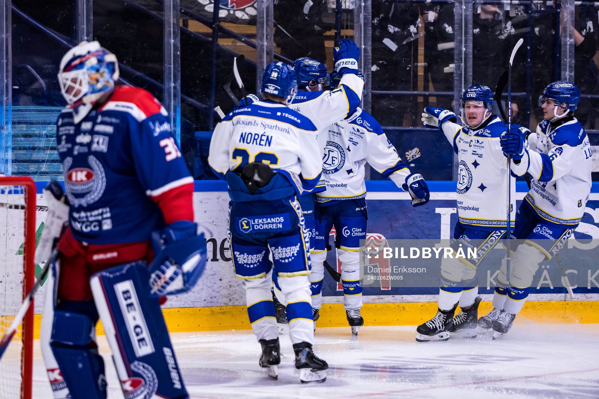 Leksands Kalle Östman jublar