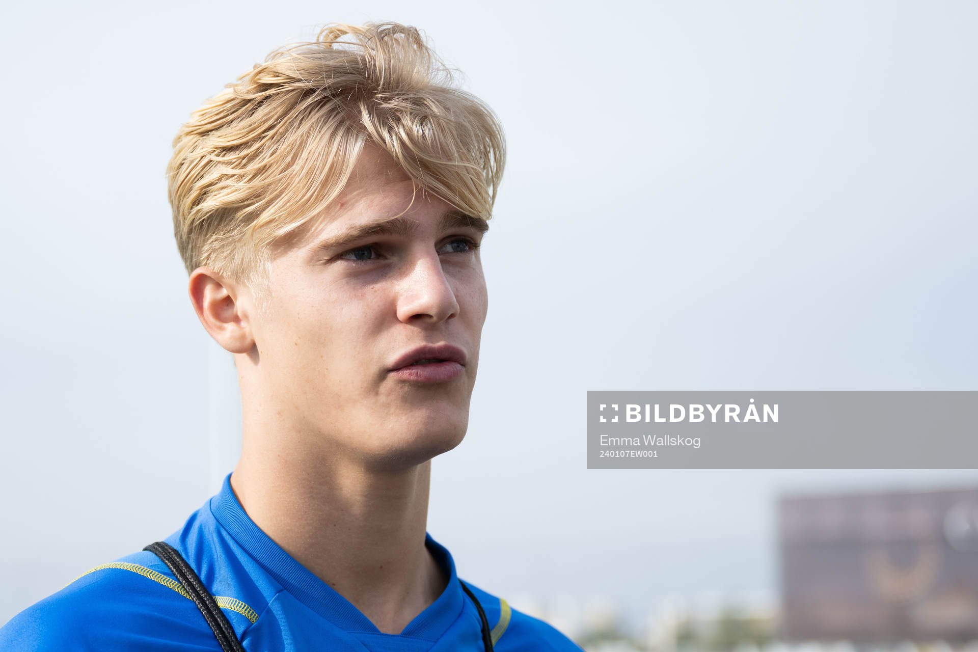 Lucas Bergvall of the Swedish men's football national team
