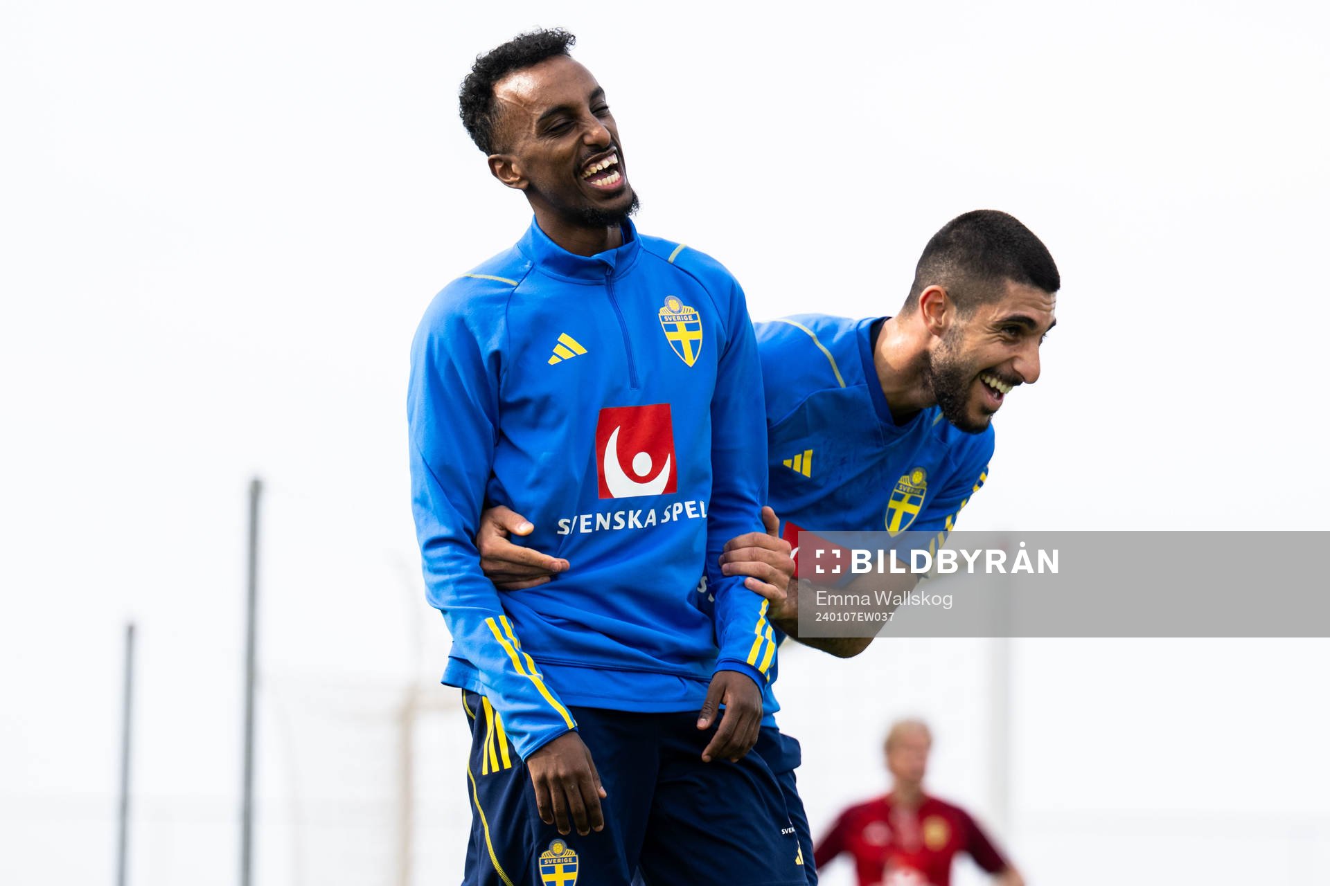 Taha Ali and Rami Al Hajj of the Swedish men's football