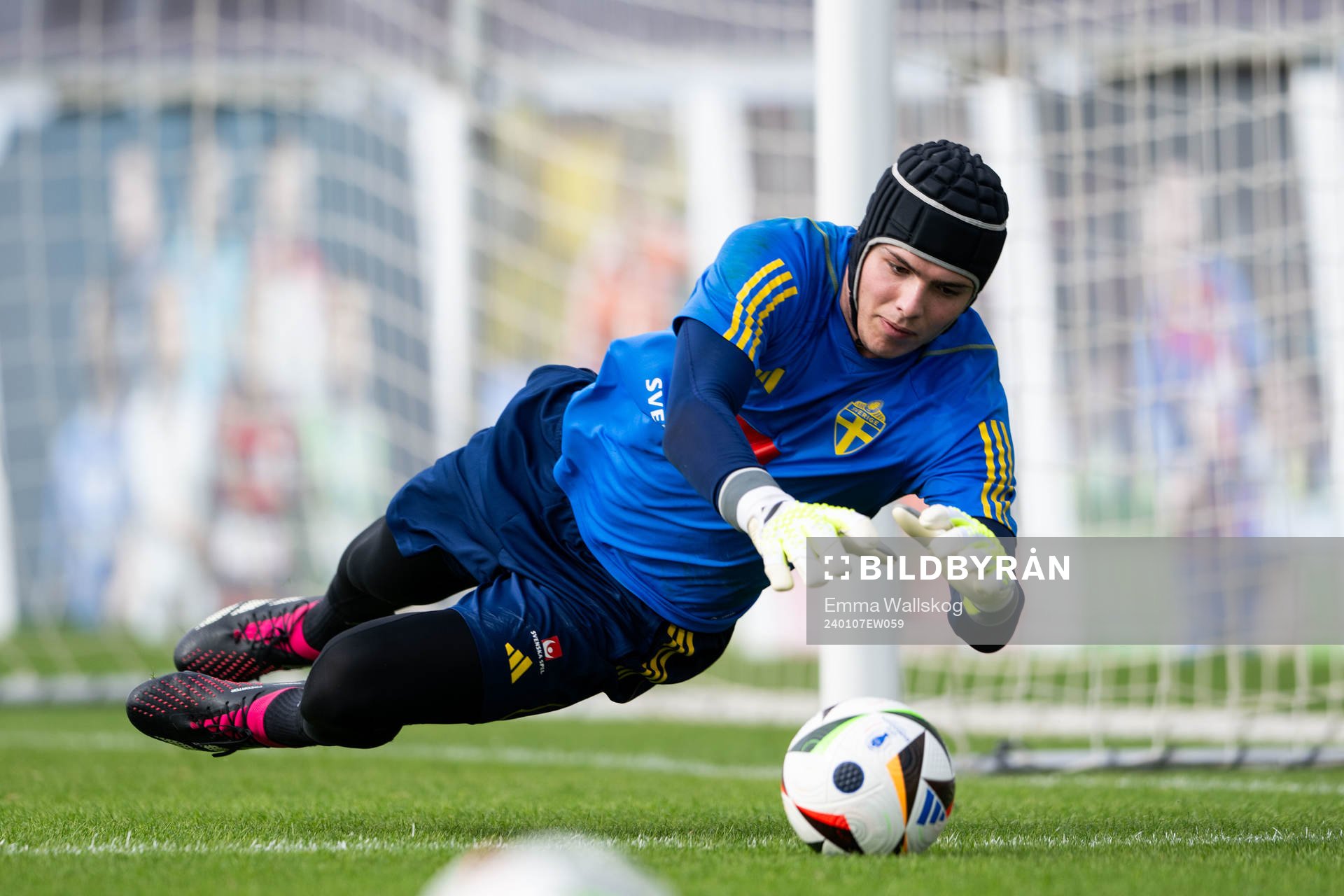 Goalkeeper Jacob Widell Zetterström of the Swedish men's
