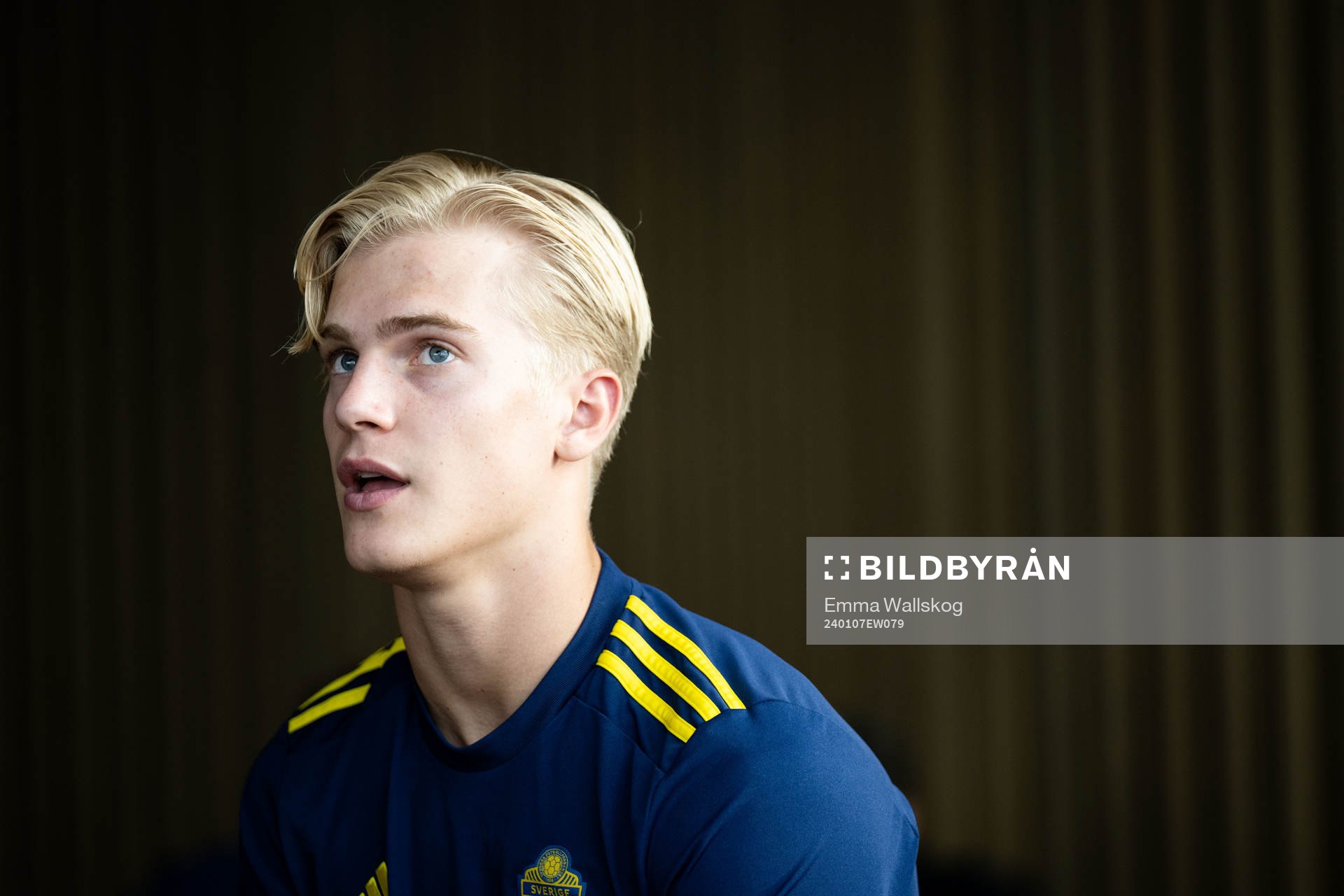 Lucas Bergvall of the Swedish men's football national team