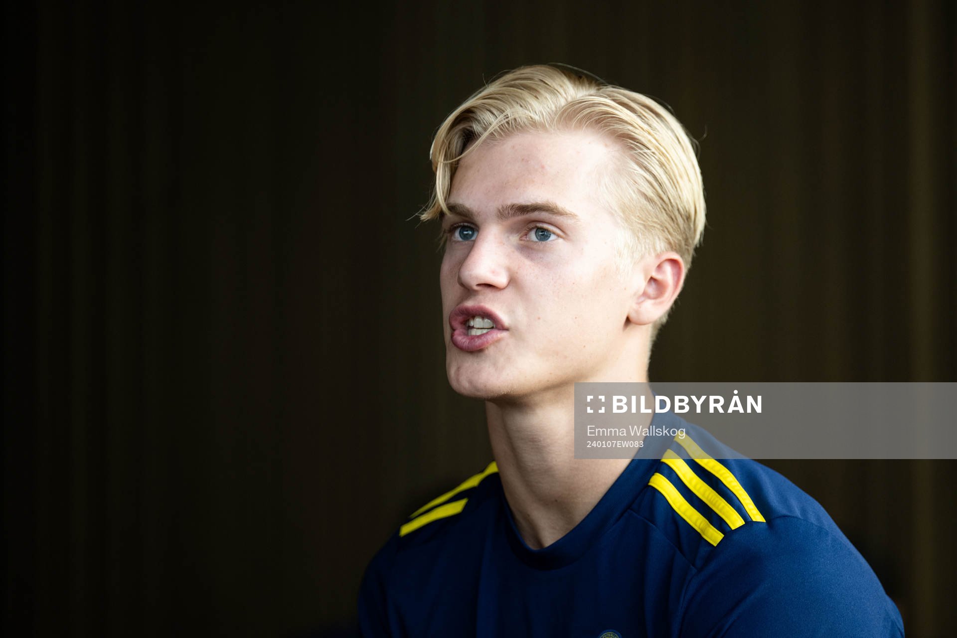 Lucas Bergvall of the Swedish men's football national team