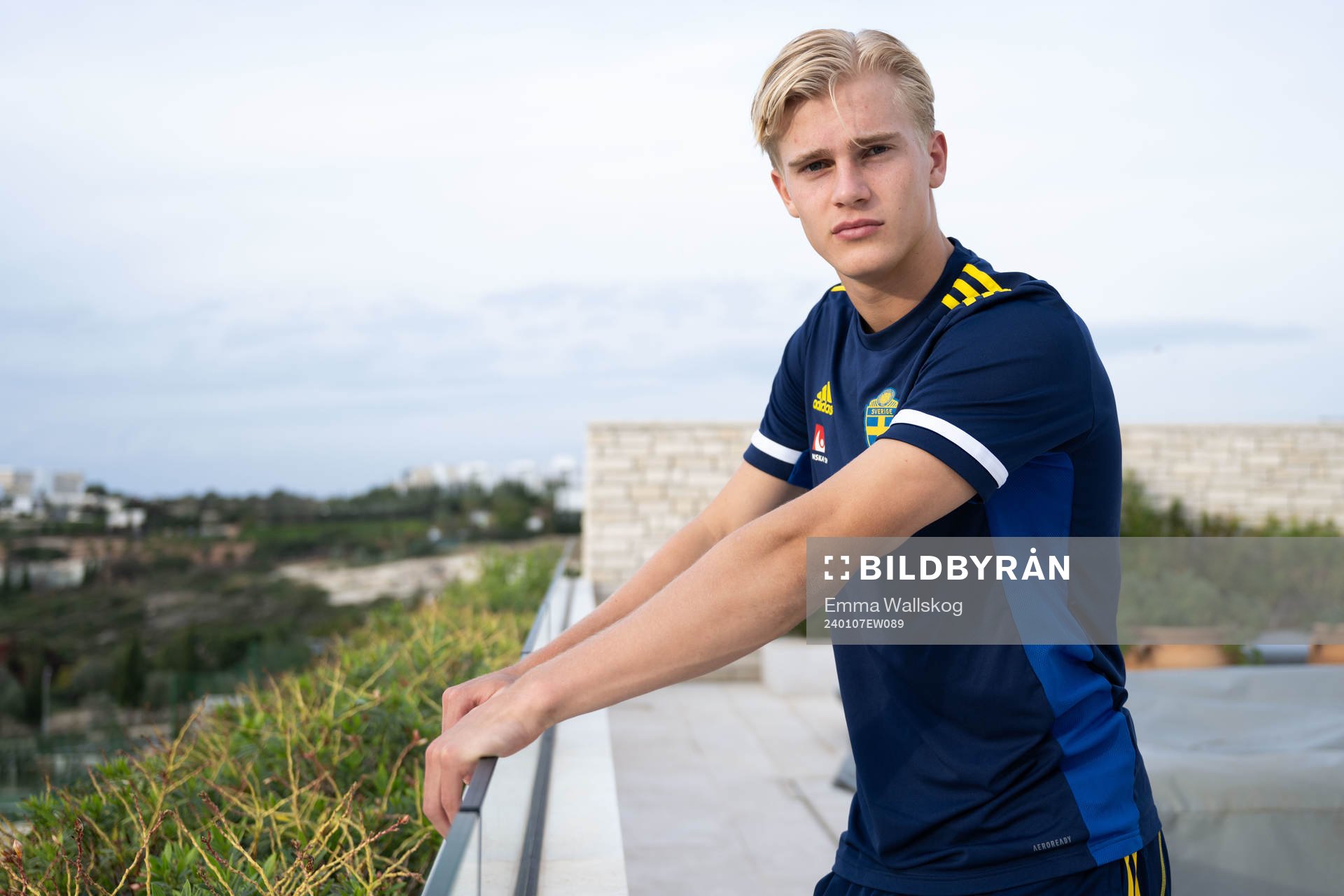 Lucas Bergvall of the Swedish men's football national team