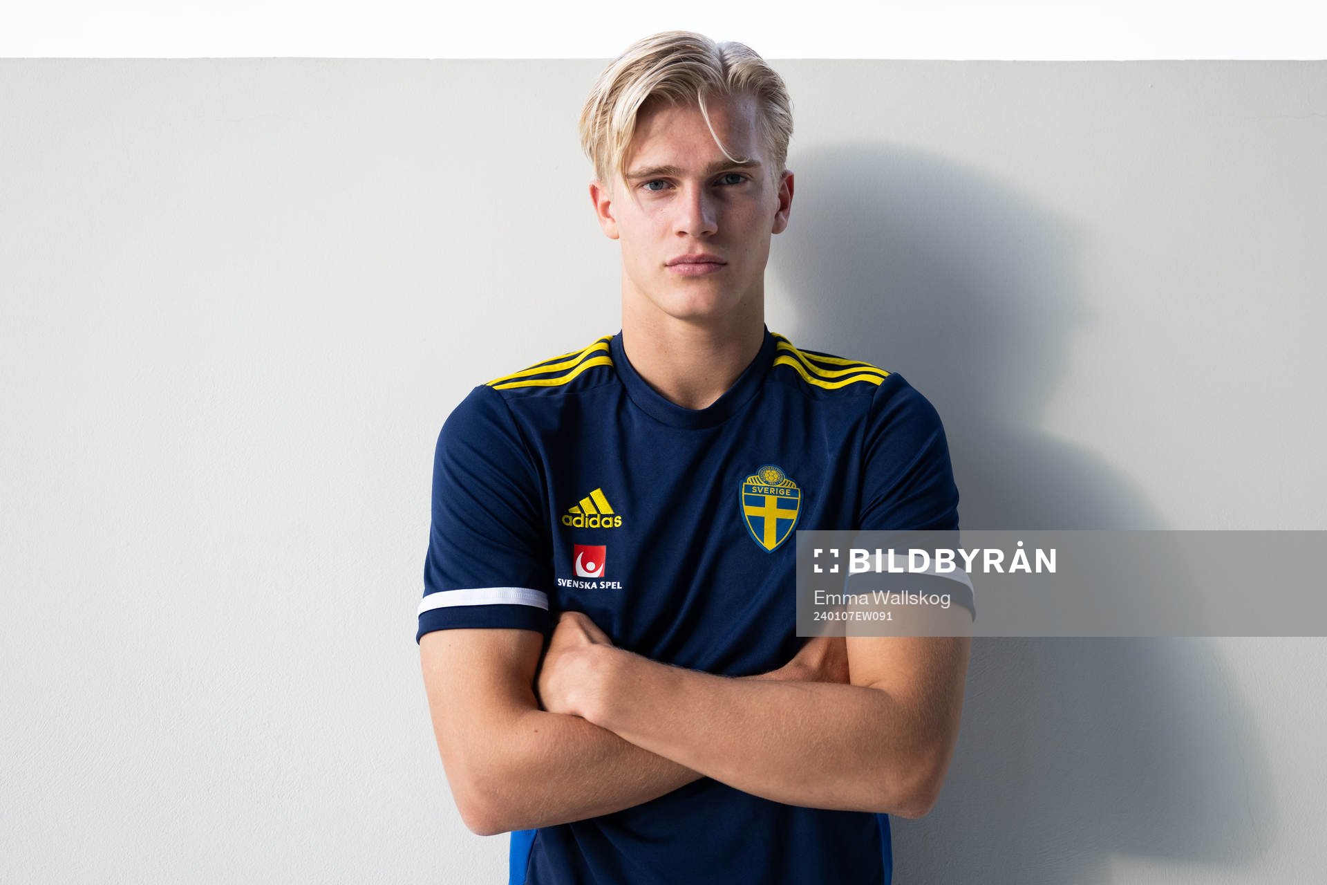 Lucas Bergvall of the Swedish men's football national team